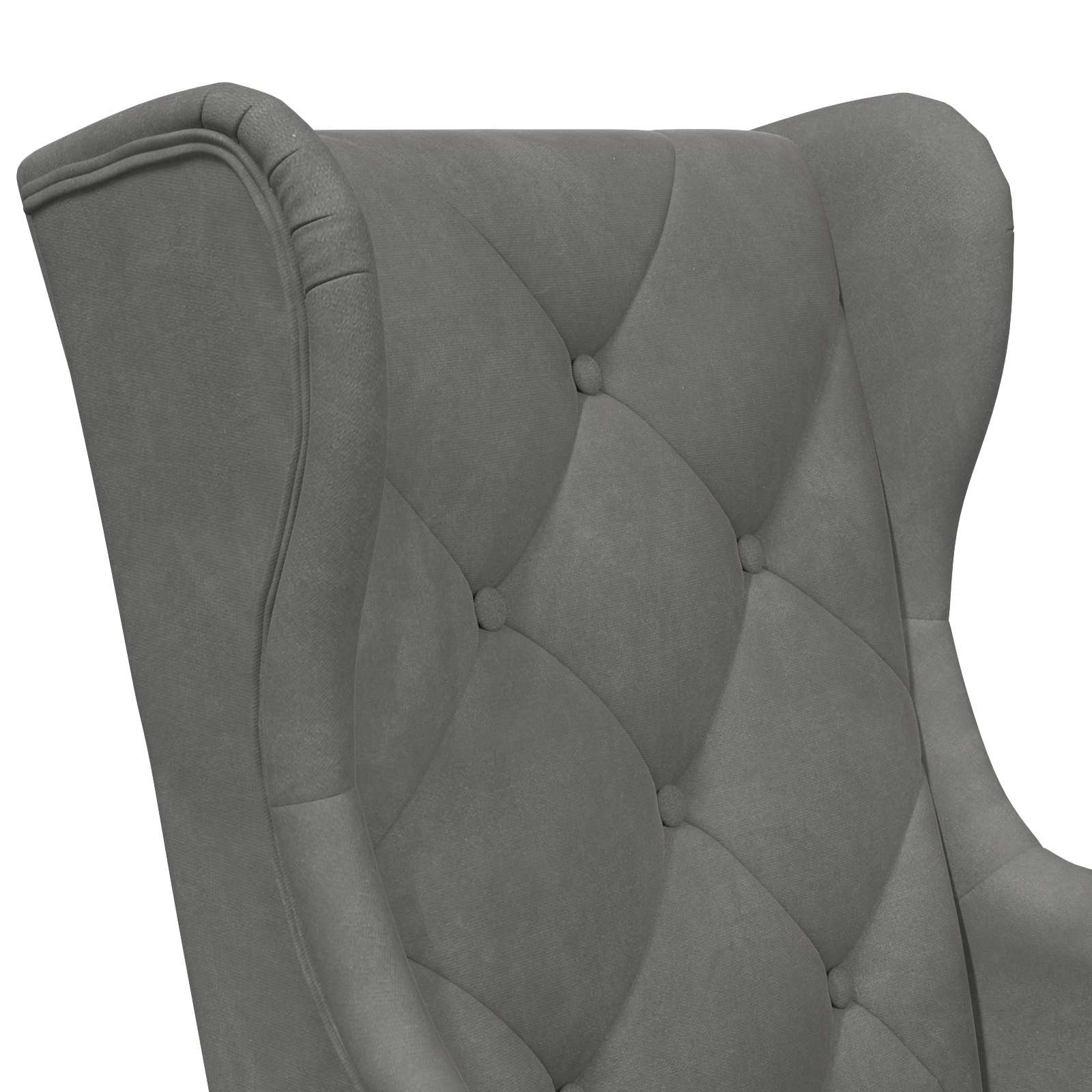 fauteuil Gris foncé Velours - XIOS