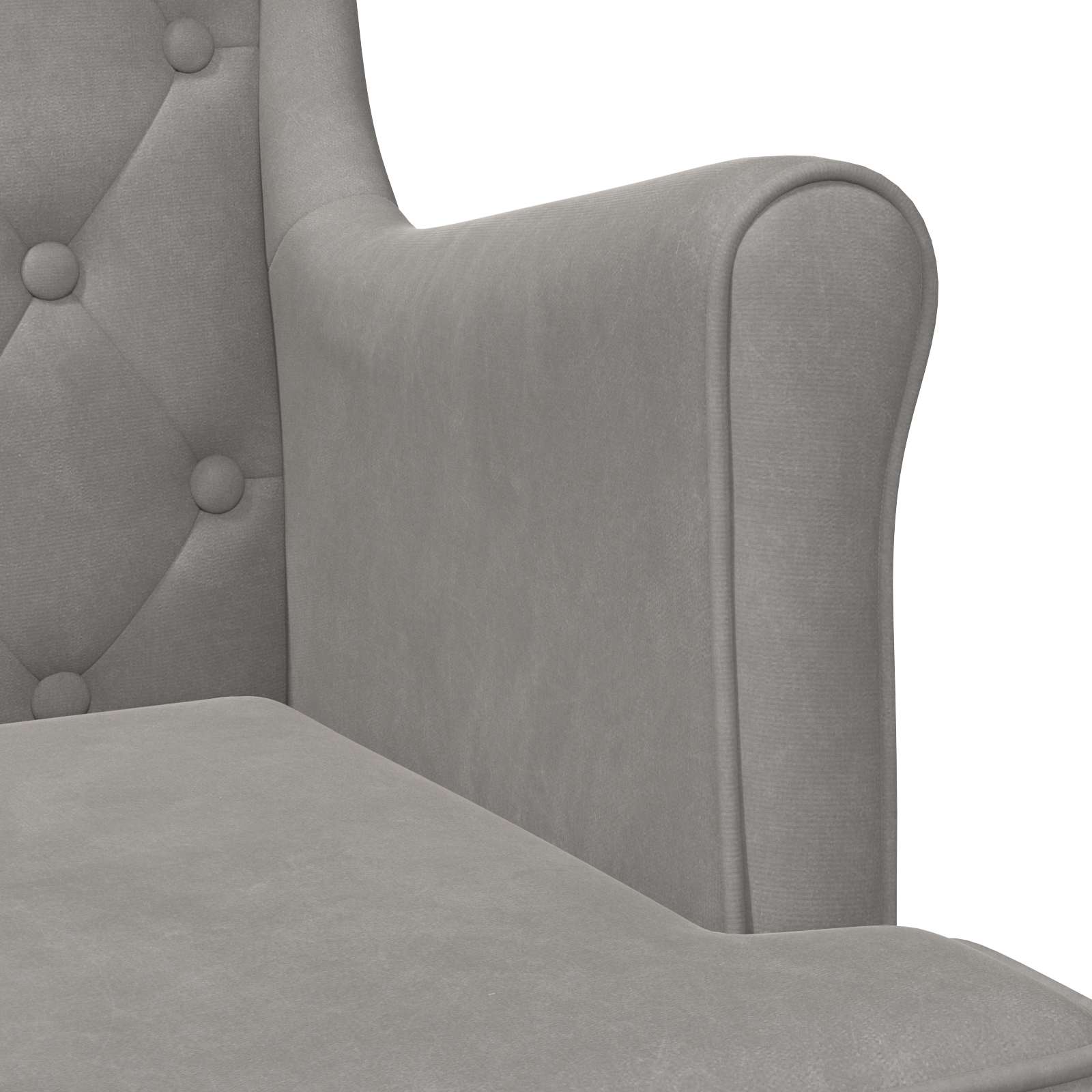fauteuil Gris clair Velours - XIOS