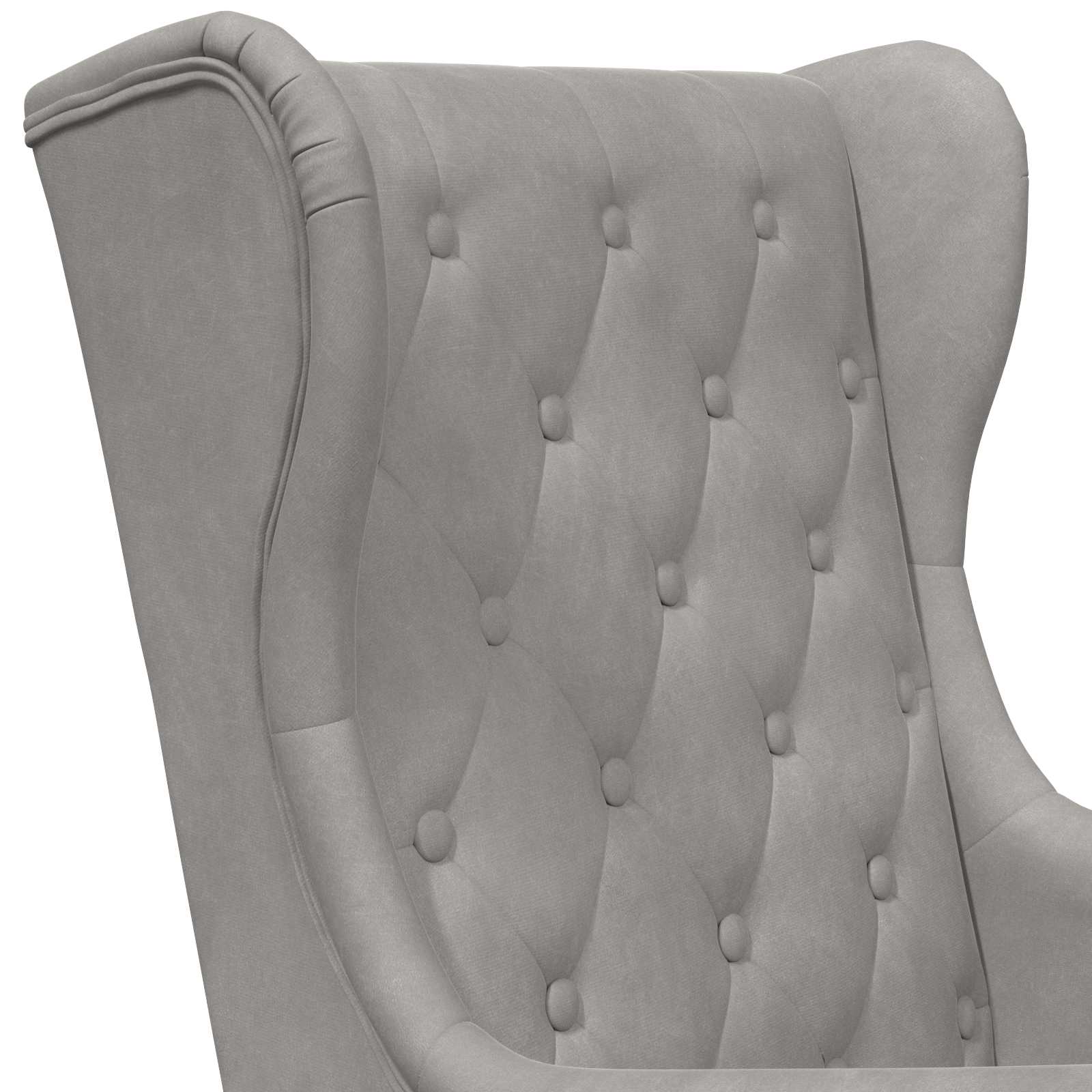 fauteuil Gris clair Velours - XIOS