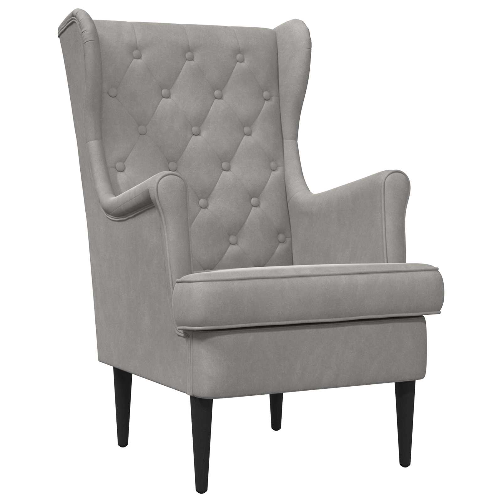 fauteuil Gris clair Velours - XIOS