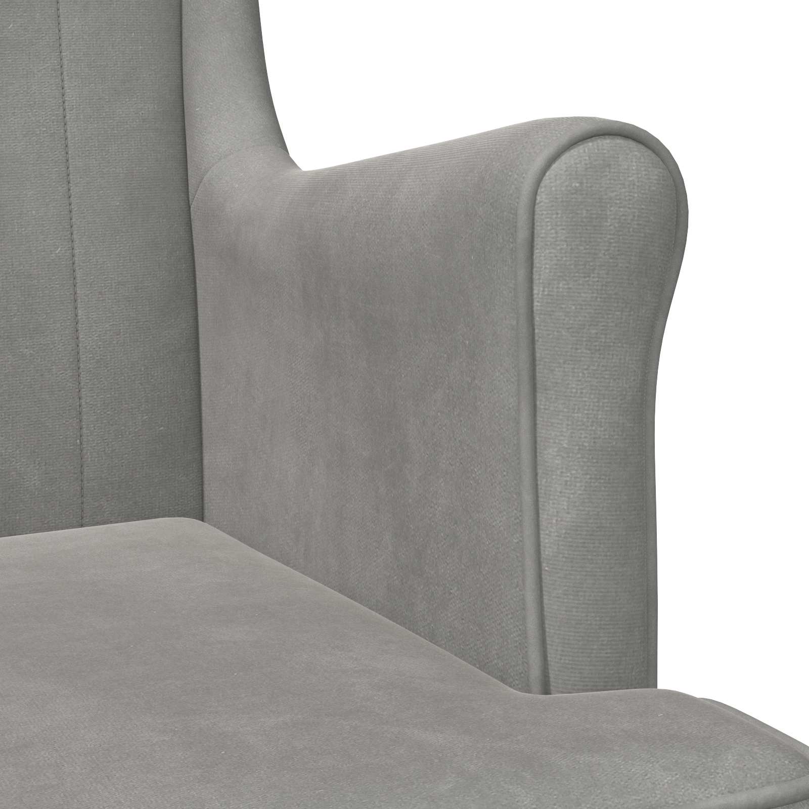 fauteuil Gris clair Velours - XIOS