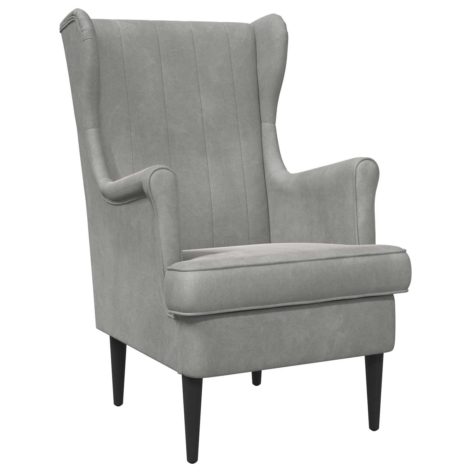 fauteuil Gris clair Velours - XIOS