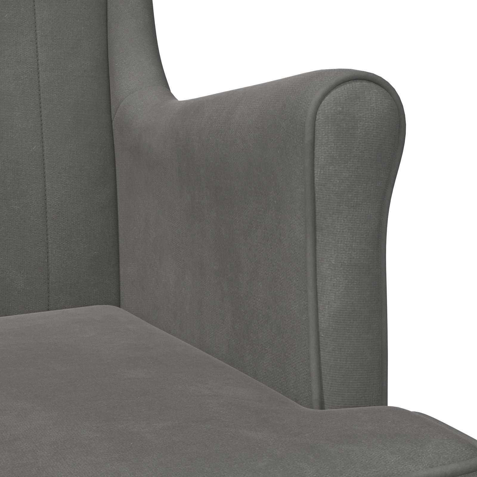 fauteuil Gris foncé Velours - XIOS