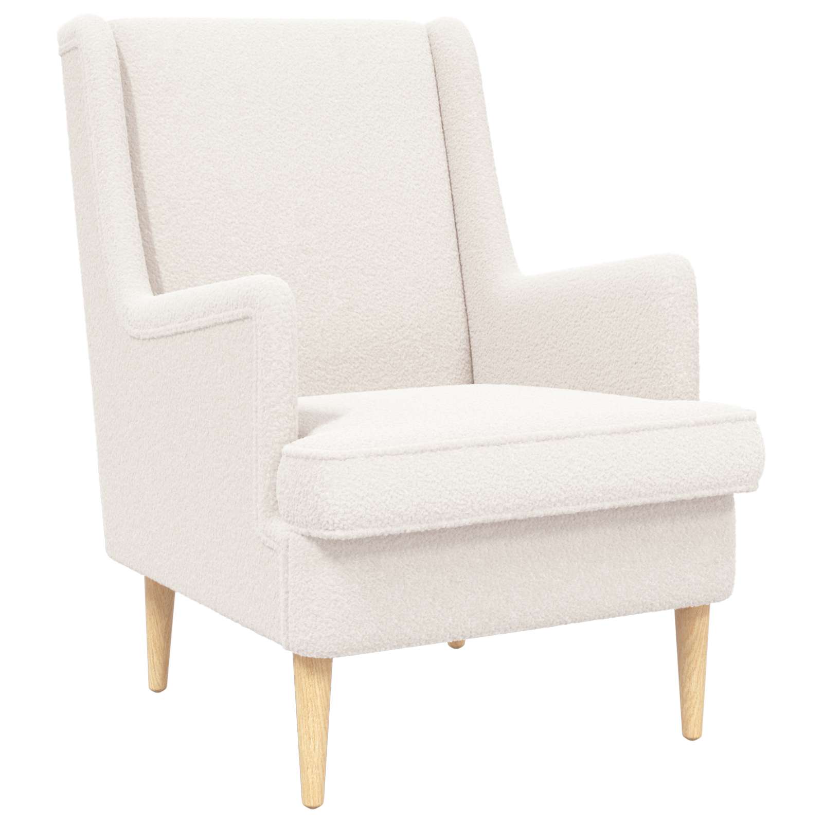 Fauteuil Crème Tissu en laine de mouton - XIOS