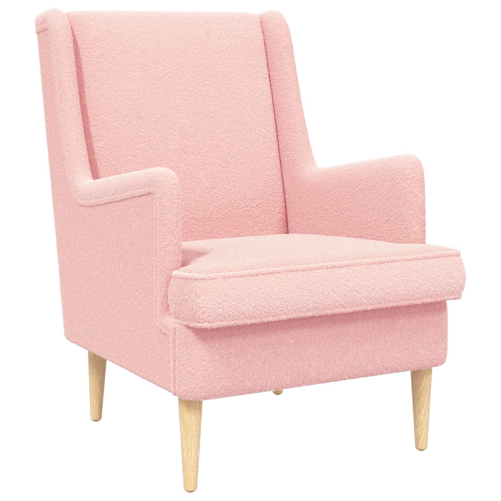 Fauteuil Rose Tissu en laine de mouton - XIOS