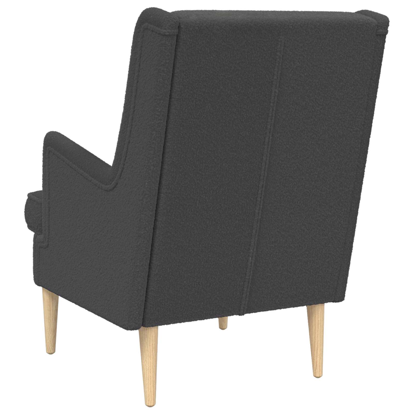 Fauteuil Gris foncé Tissu en laine de mouton - XIOS