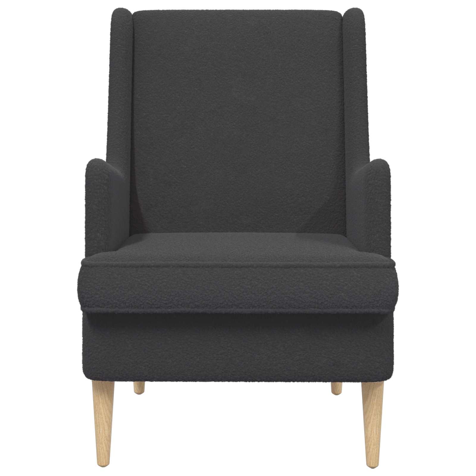 Fauteuil Gris foncé Tissu en laine de mouton - XIOS