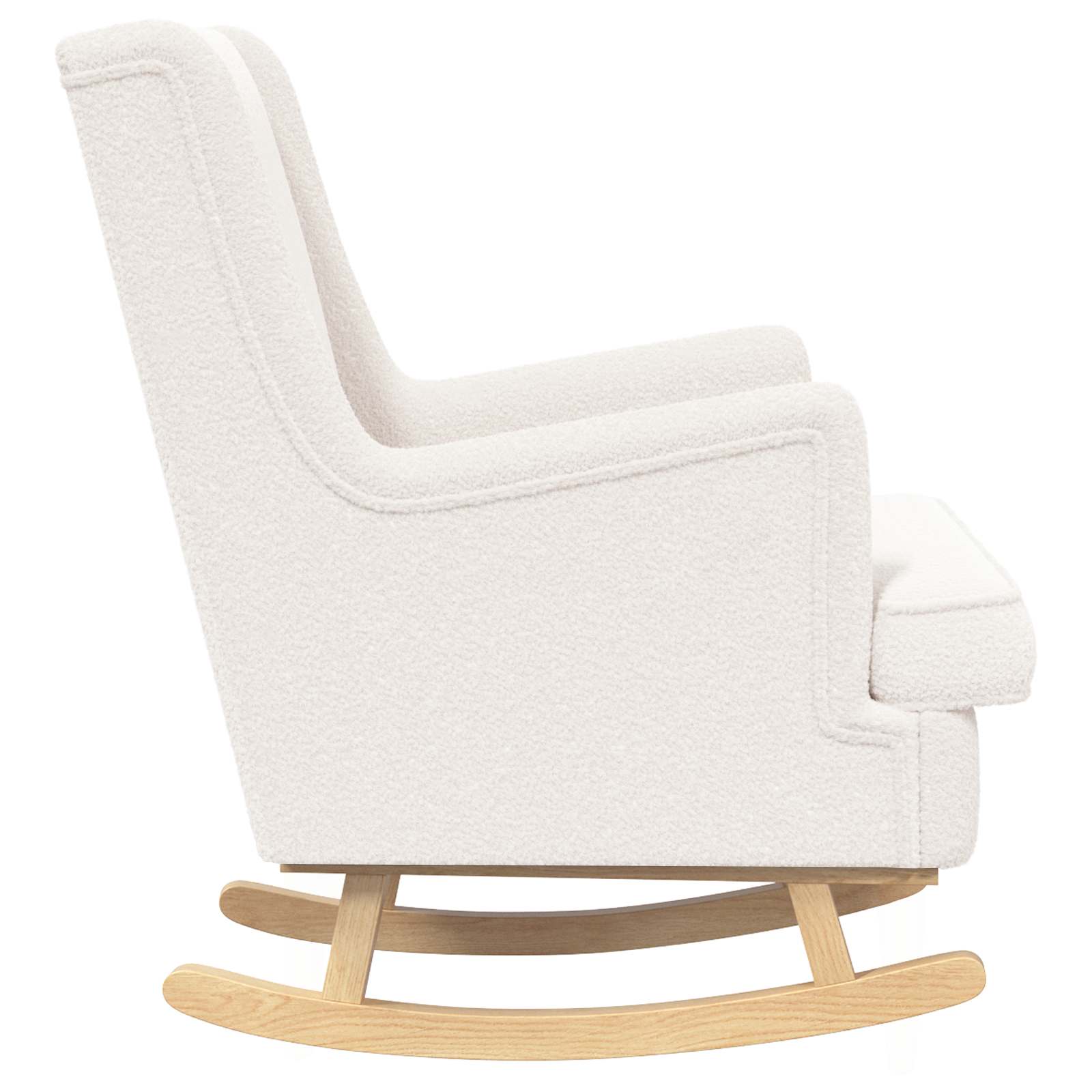 Chaise à bascule Crème 62 x 80 x 85 cm Tissu en laine de mouton - XIOS