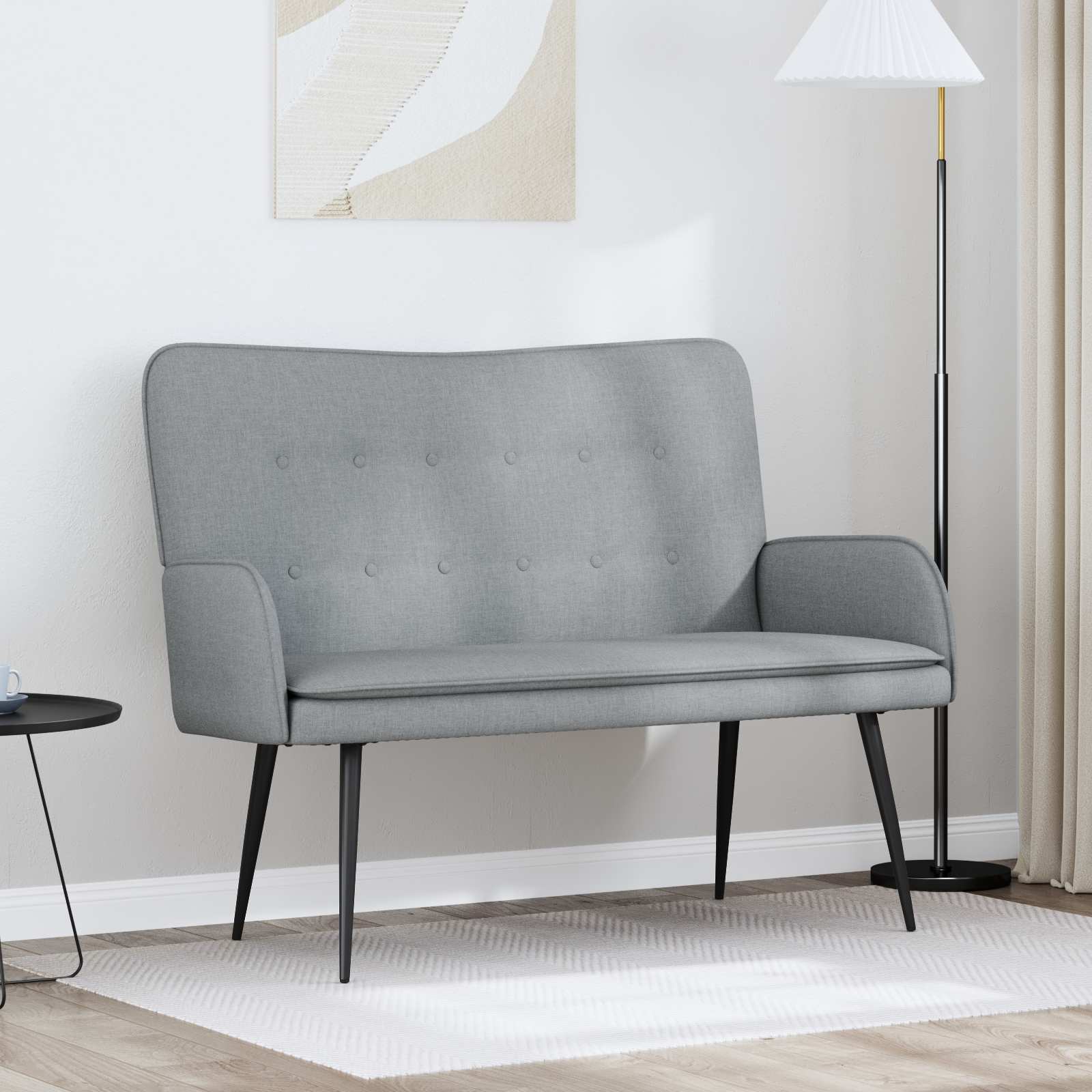 Sofa 2 places Gris clair 115 x 61 x 87 cm tissu - XIOS