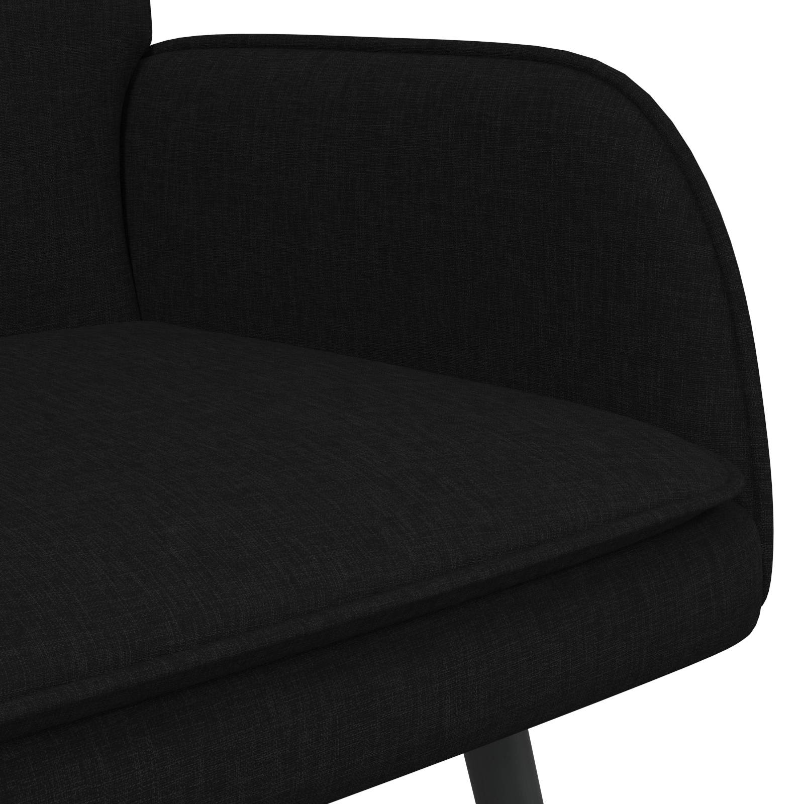 Sofa 2 places Noir 115 x 61 x 87 cm tissu - XIOS