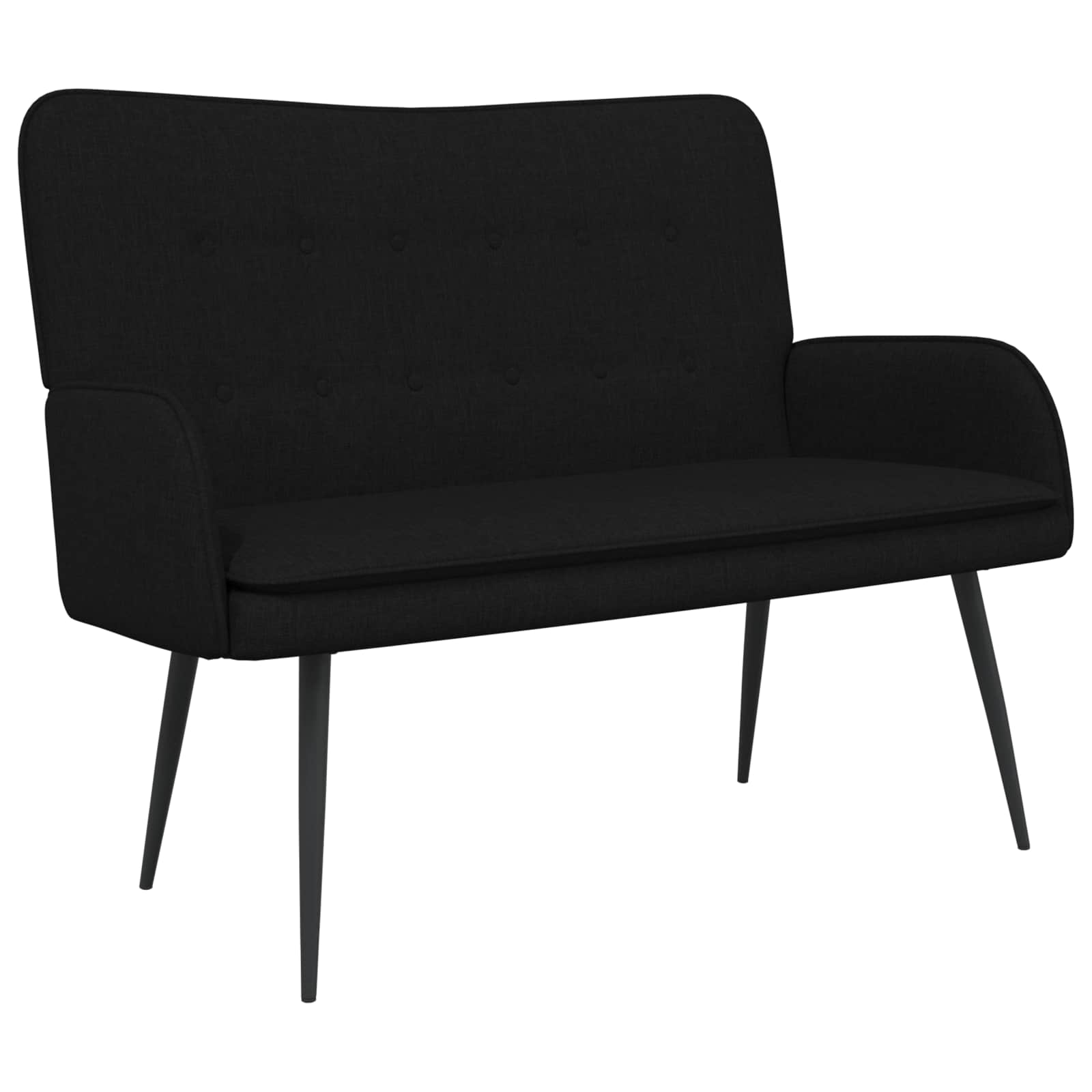 Sofa 2 places Noir 115 x 61 x 87 cm tissu - XIOS