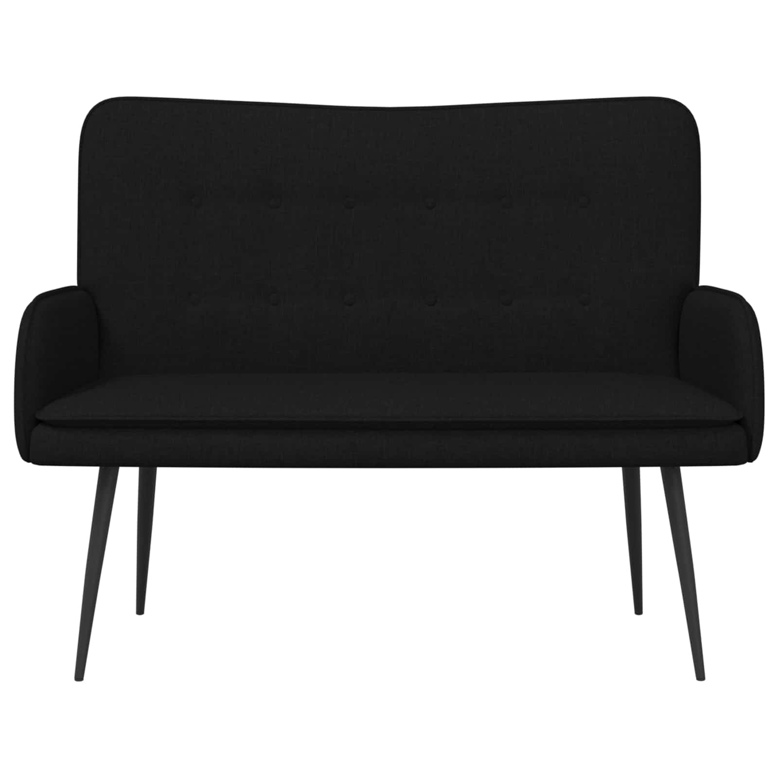 Sofa 2 places Noir 115 x 61 x 87 cm tissu - XIOS