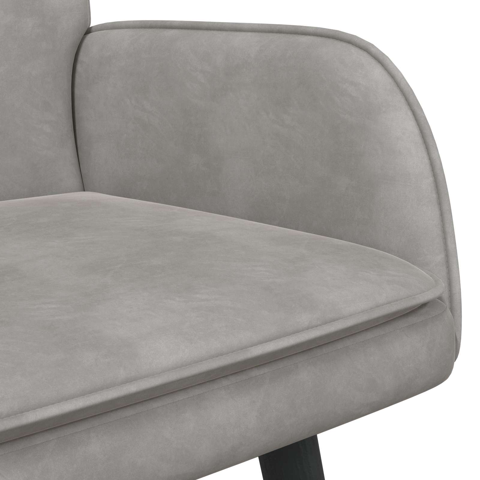 Canapé deux places Gris clair 115 x 61 x 87 cm Velours - XIOS