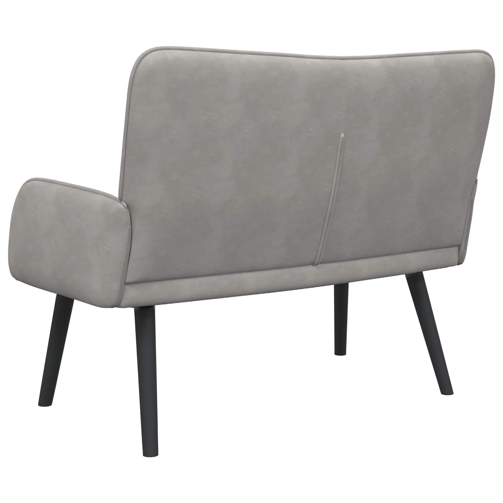 Canapé deux places Gris clair 115 x 61 x 87 cm Velours - XIOS