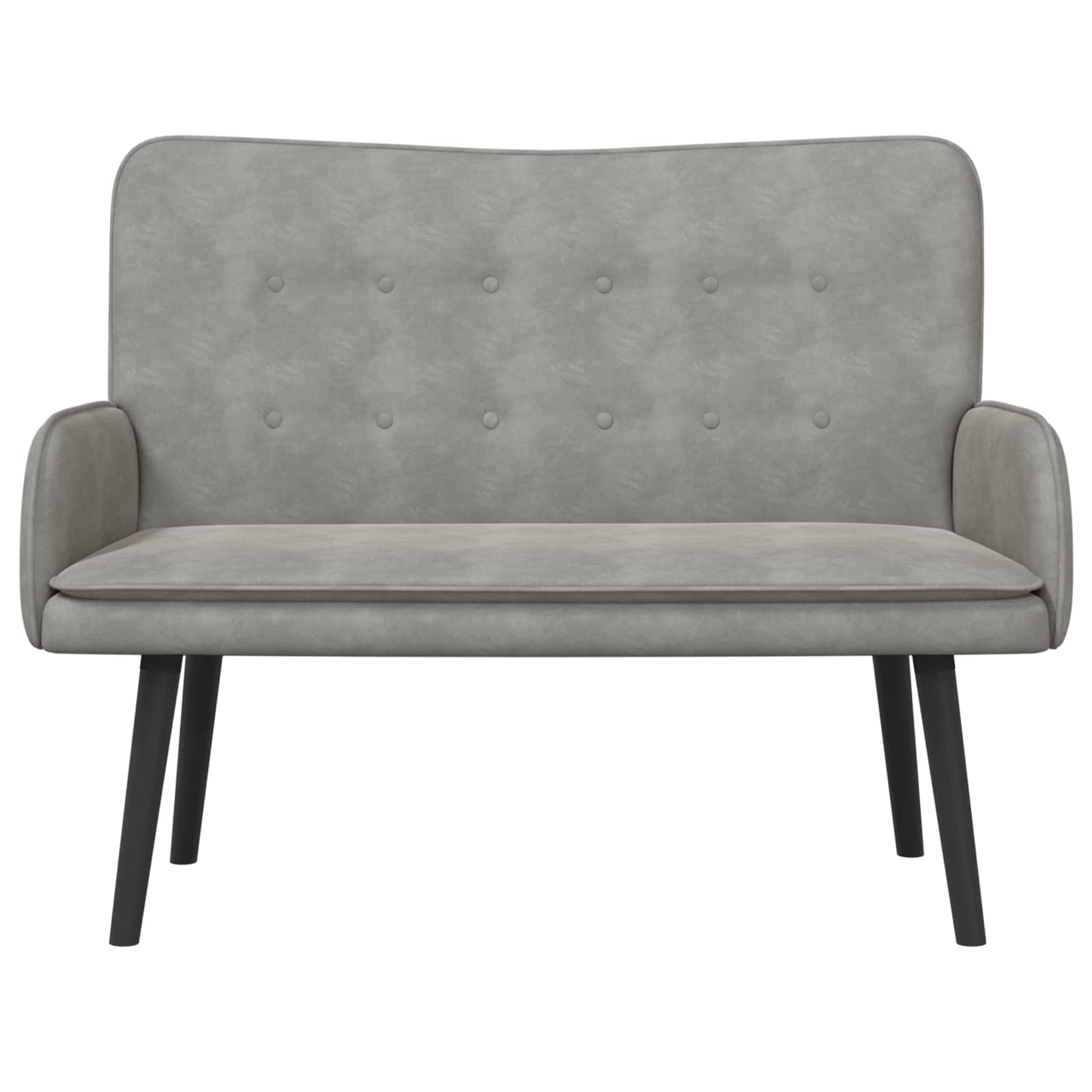 Canapé deux places Gris clair 115 x 61 x 87 cm Velours - XIOS