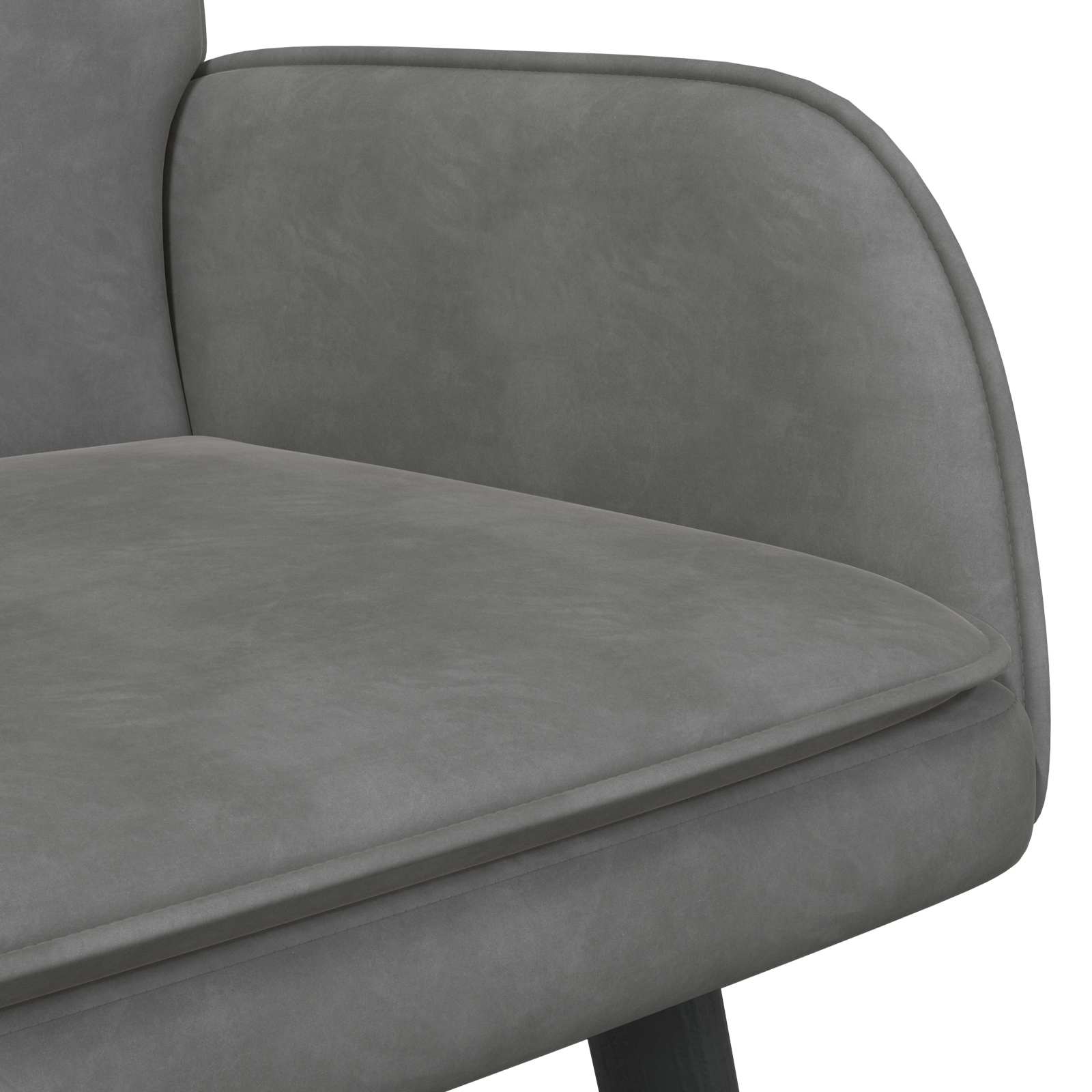 Canapé deux places Gris foncé 115 x 61 x 87 cm Velours - XIOS