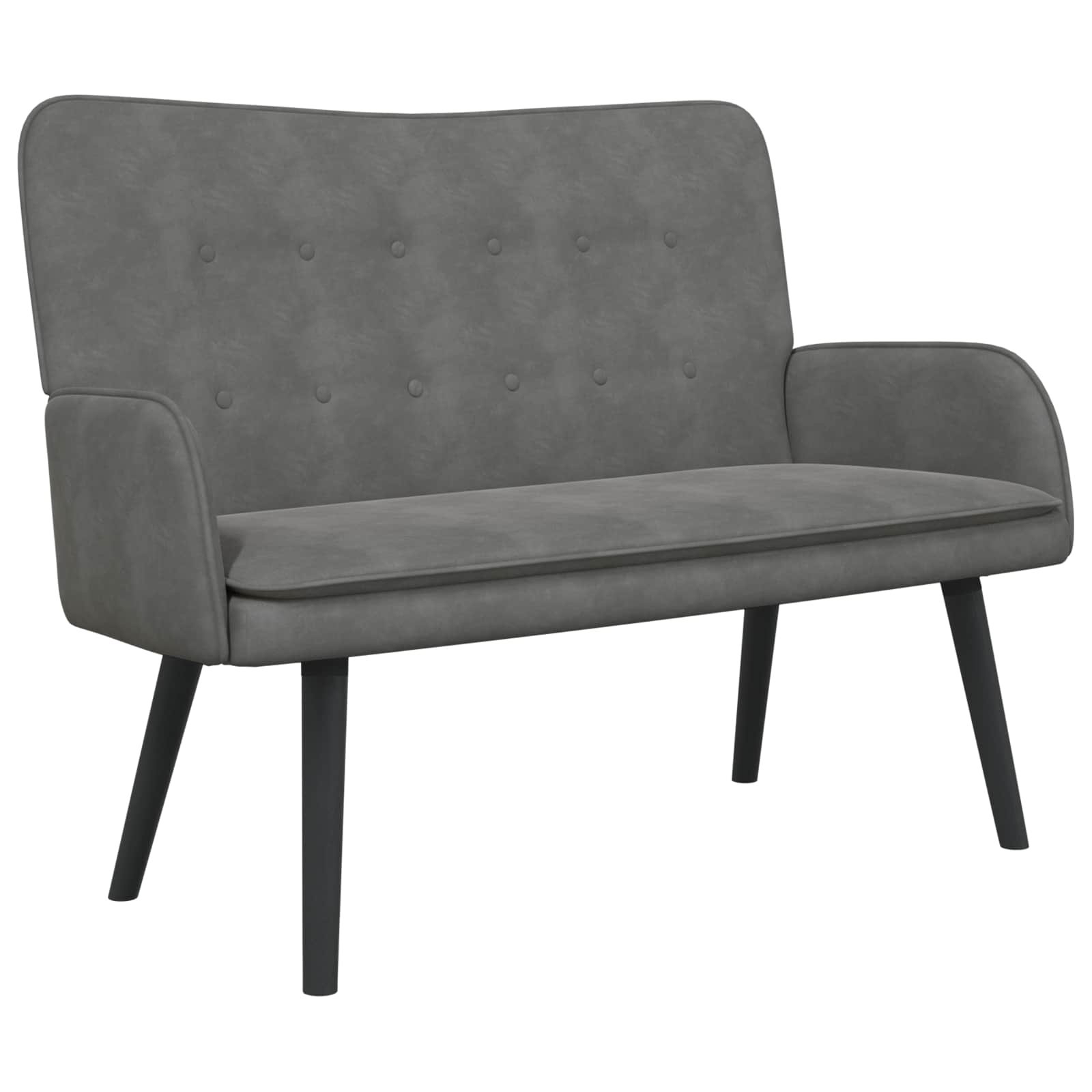 Canapé deux places Gris foncé 115 x 61 x 87 cm Velours - XIOS