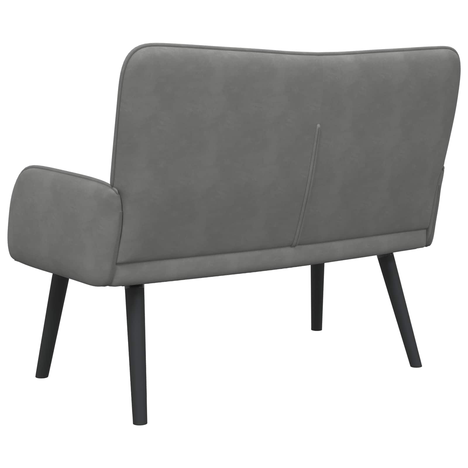 Canapé deux places Gris foncé 115 x 61 x 87 cm Velours - XIOS