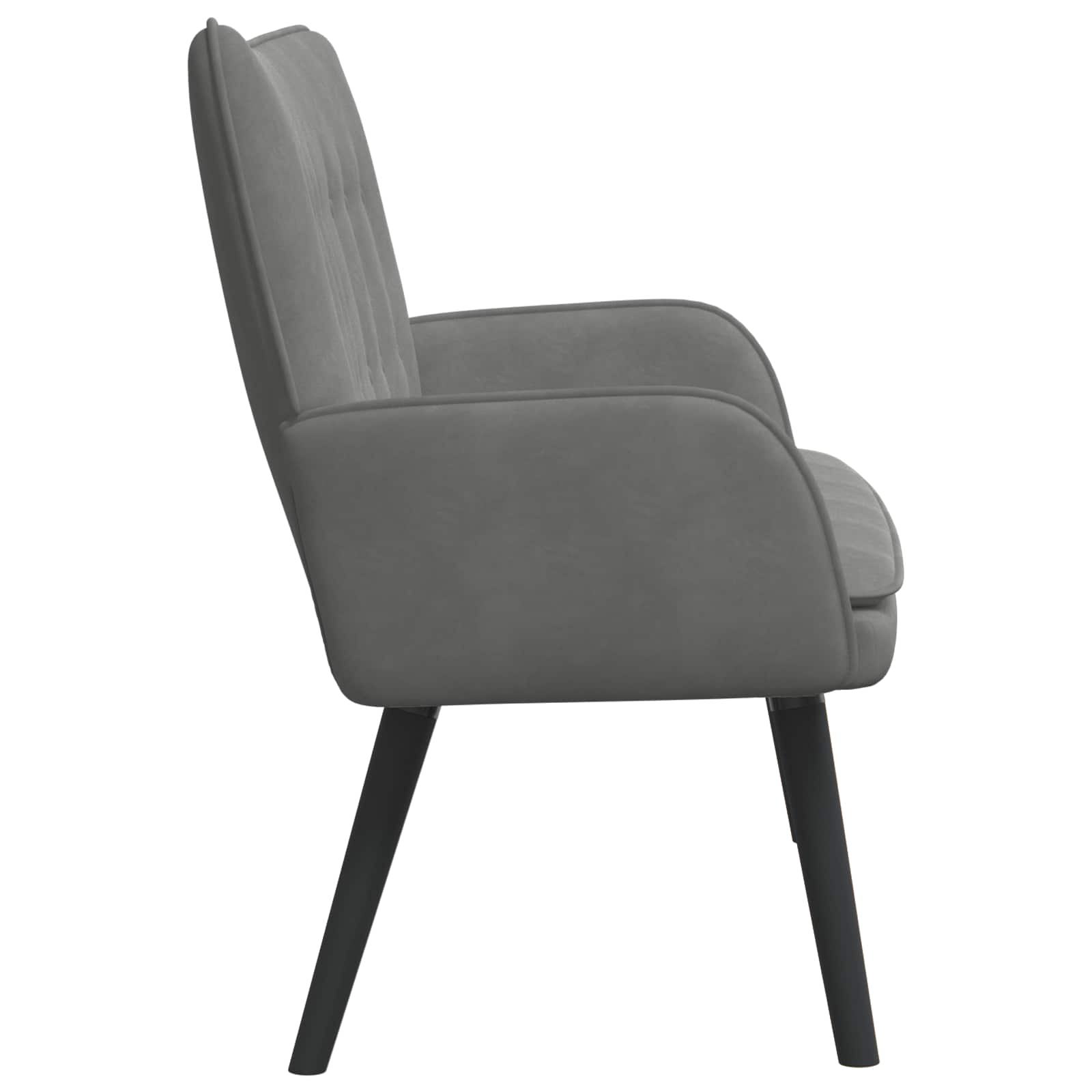 Canapé deux places Gris foncé 115 x 61 x 87 cm Velours - XIOS