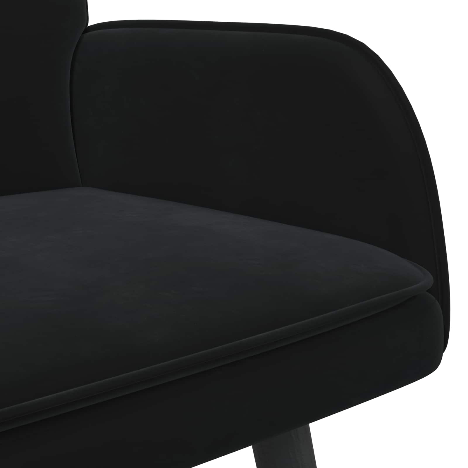 Canapé deux places Noir 115 x 61 x 87 cm Velours - XIOS