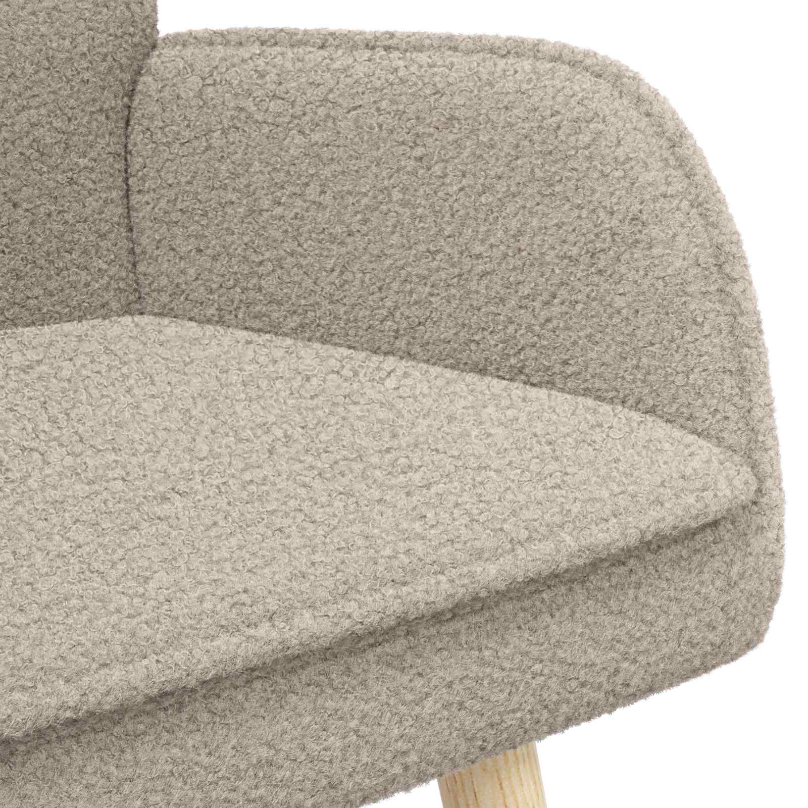 Sofa 2 places Gris clair 115 x 61 x 87 cm Bouclé - XIOS