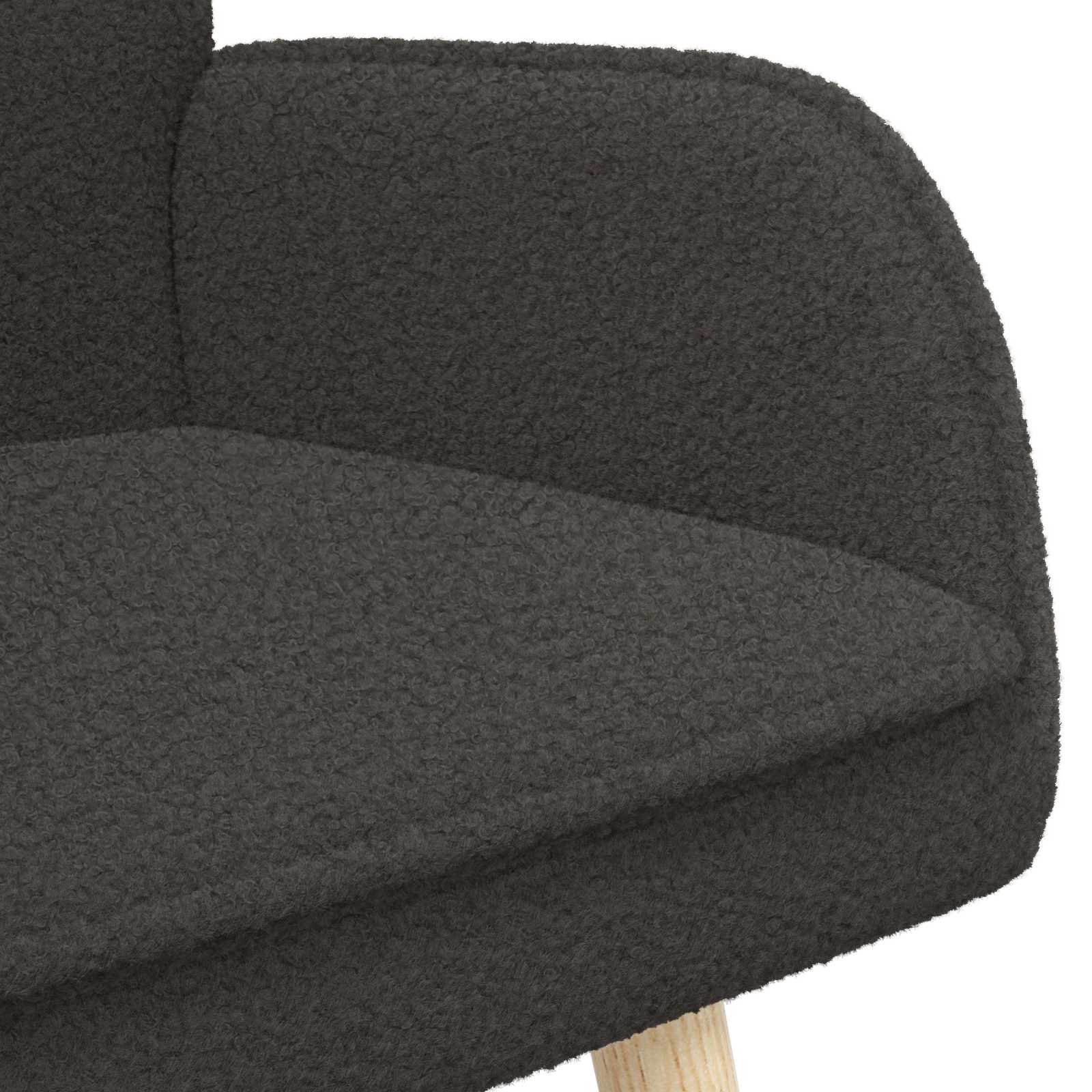 Sofa 2 places Gris foncé 115 x 61 x 87 cm Bouclé - XIOS
