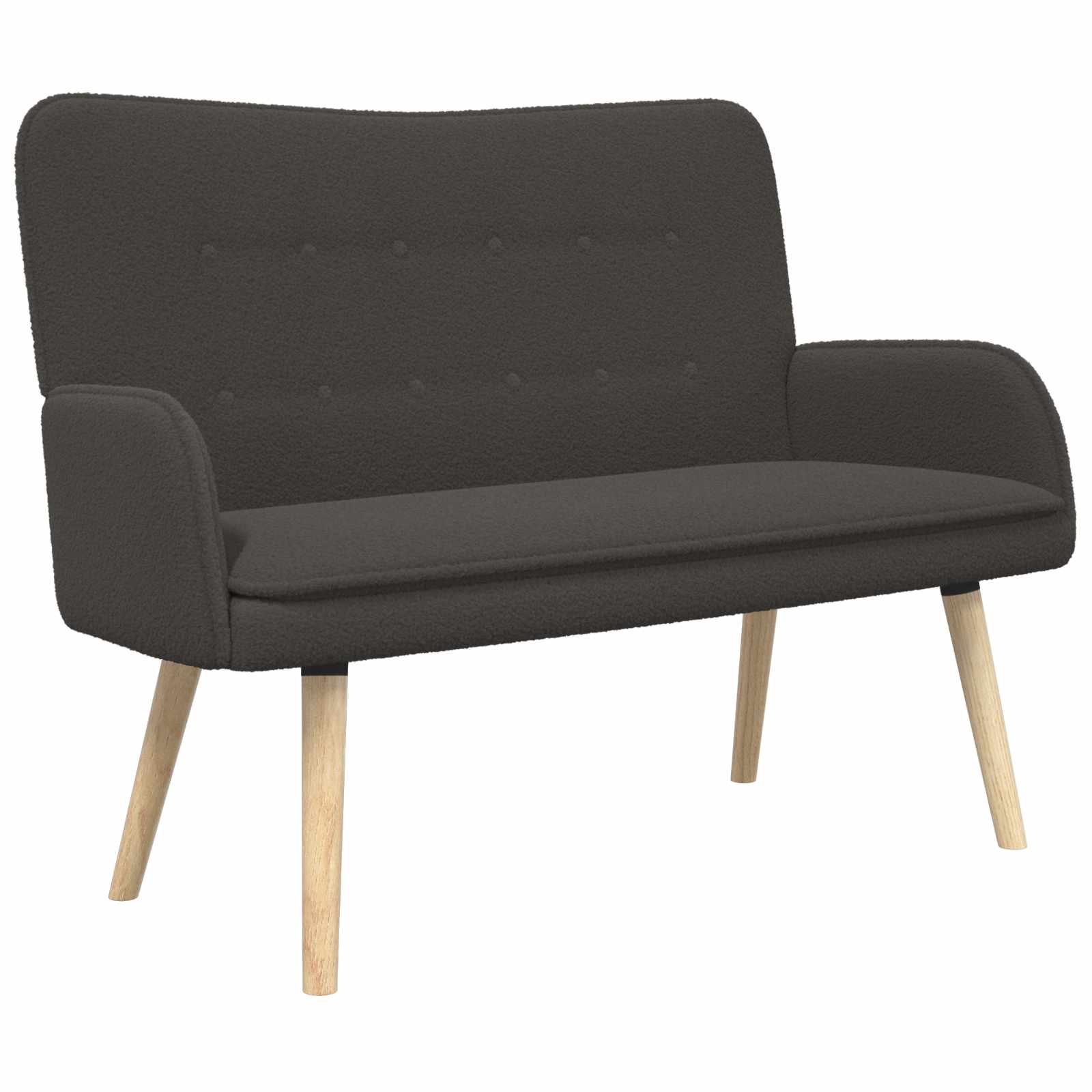 Sofa 2 places Gris foncé 115 x 61 x 87 cm Bouclé - XIOS