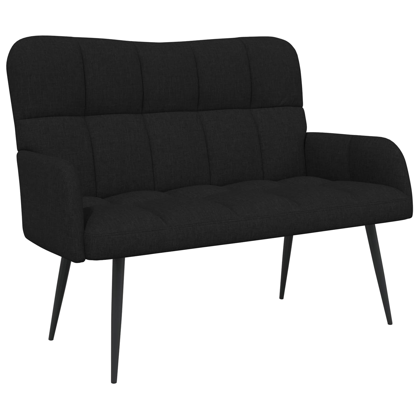 Canapé deux places Noir 115 x 61 x 87 cm tissu - XIOS
