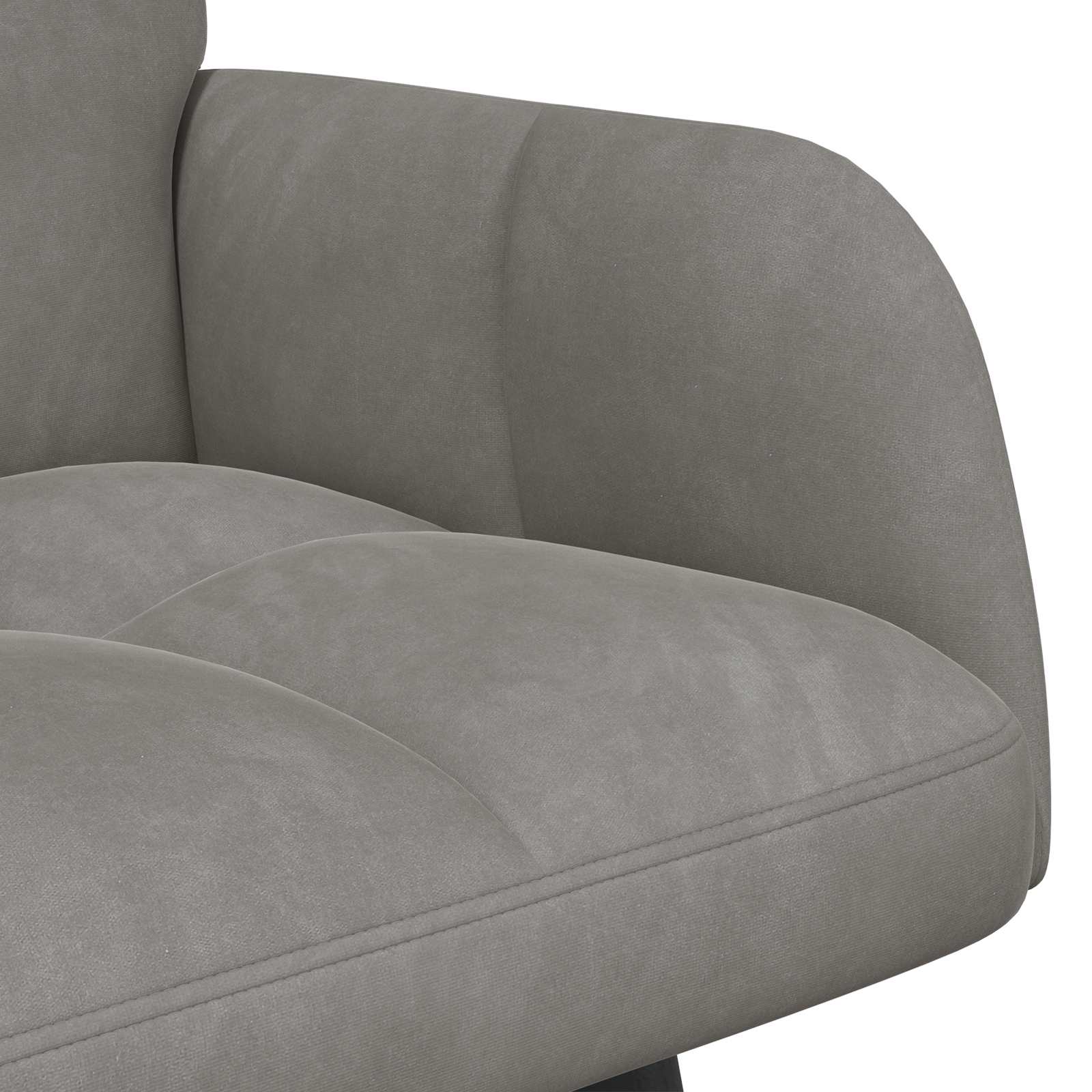 Canapé deux places Gris clair 115 x 61 x 87 cm Velours - XIOS