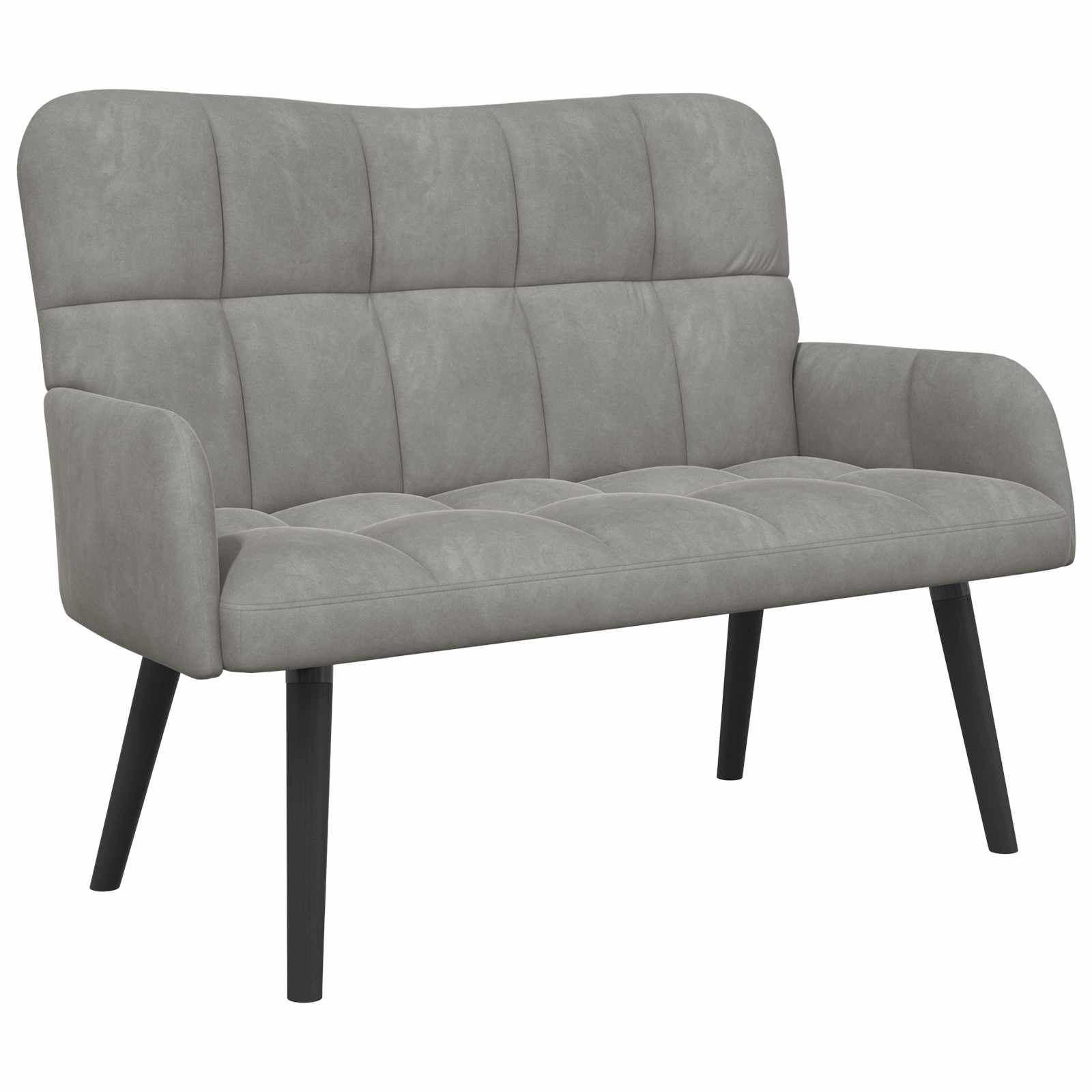Canapé deux places Gris clair 115 x 61 x 87 cm Velours - XIOS