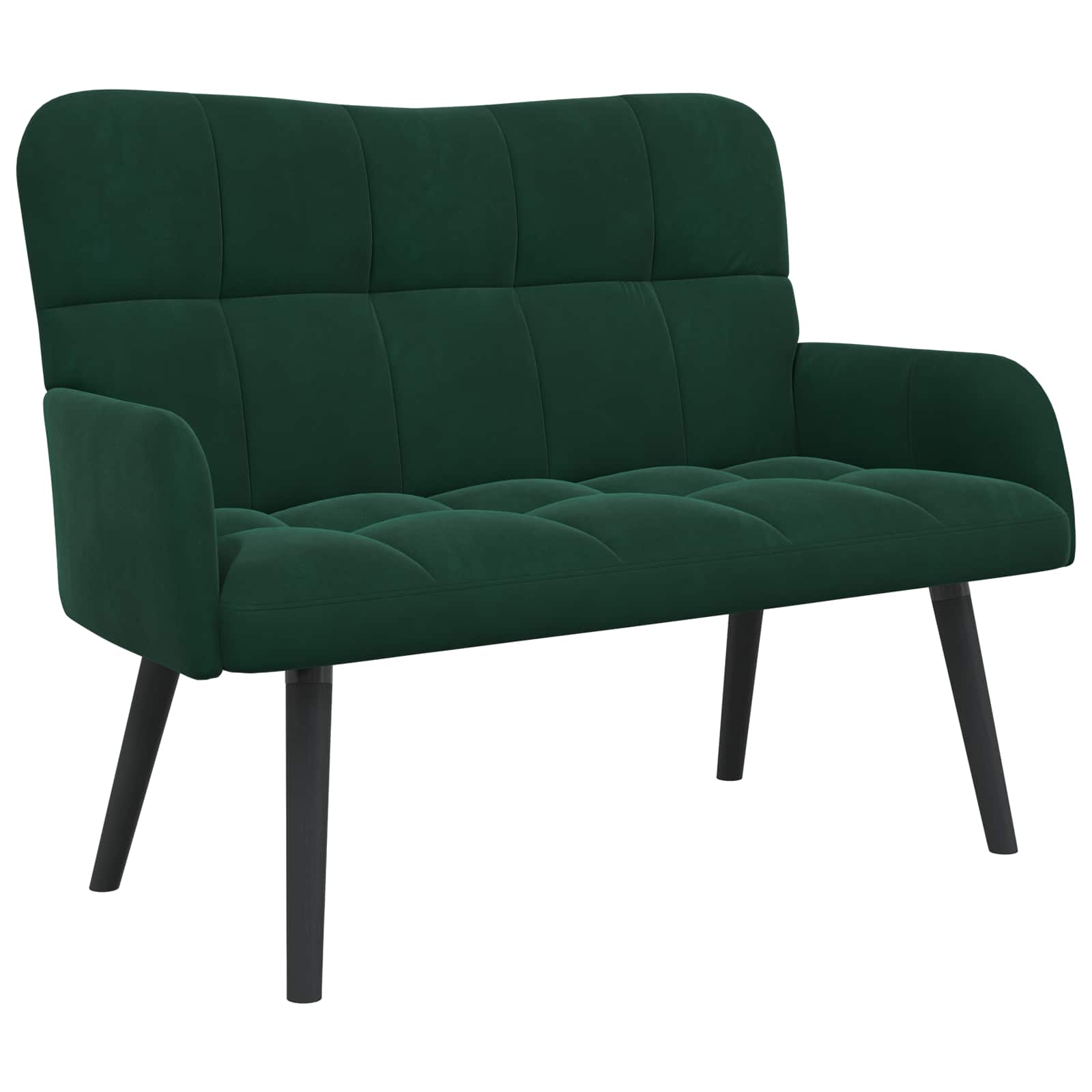 Canapé deux places Vert foncé 115 x 61 x 87 cm Velours - XIOS