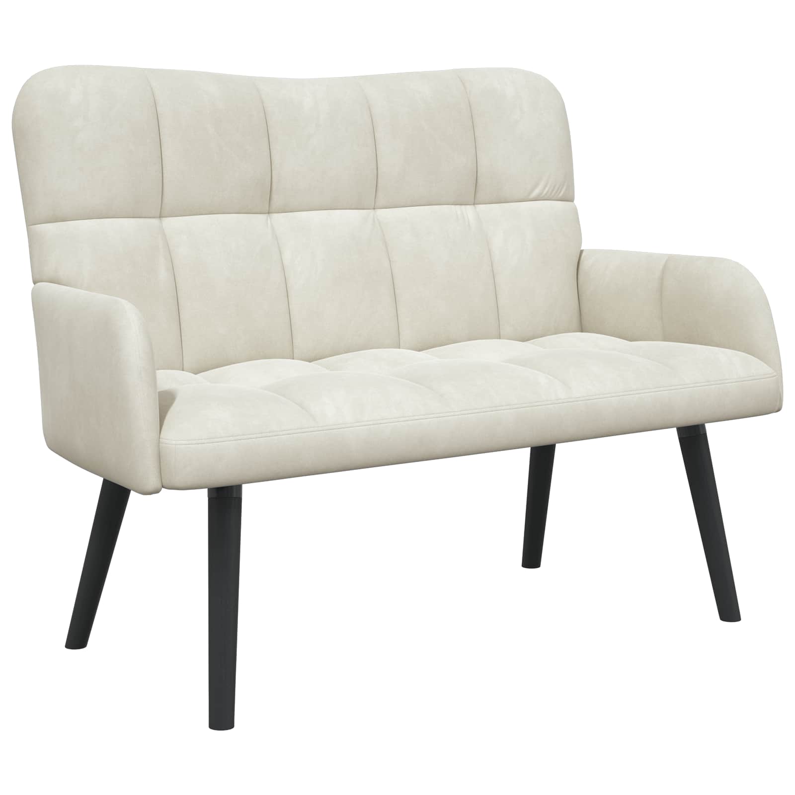 Canapé deux places Crème 115 x 61 x 87 cm Velours - XIOS