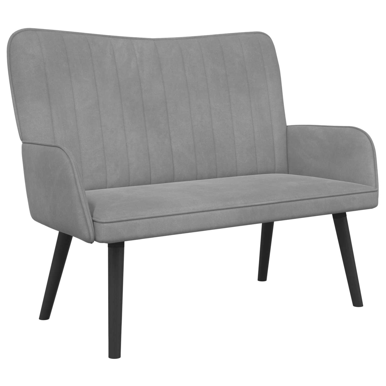 Canapé deux places Gris clair 115 x 61 x 87 cm Velours - XIOS