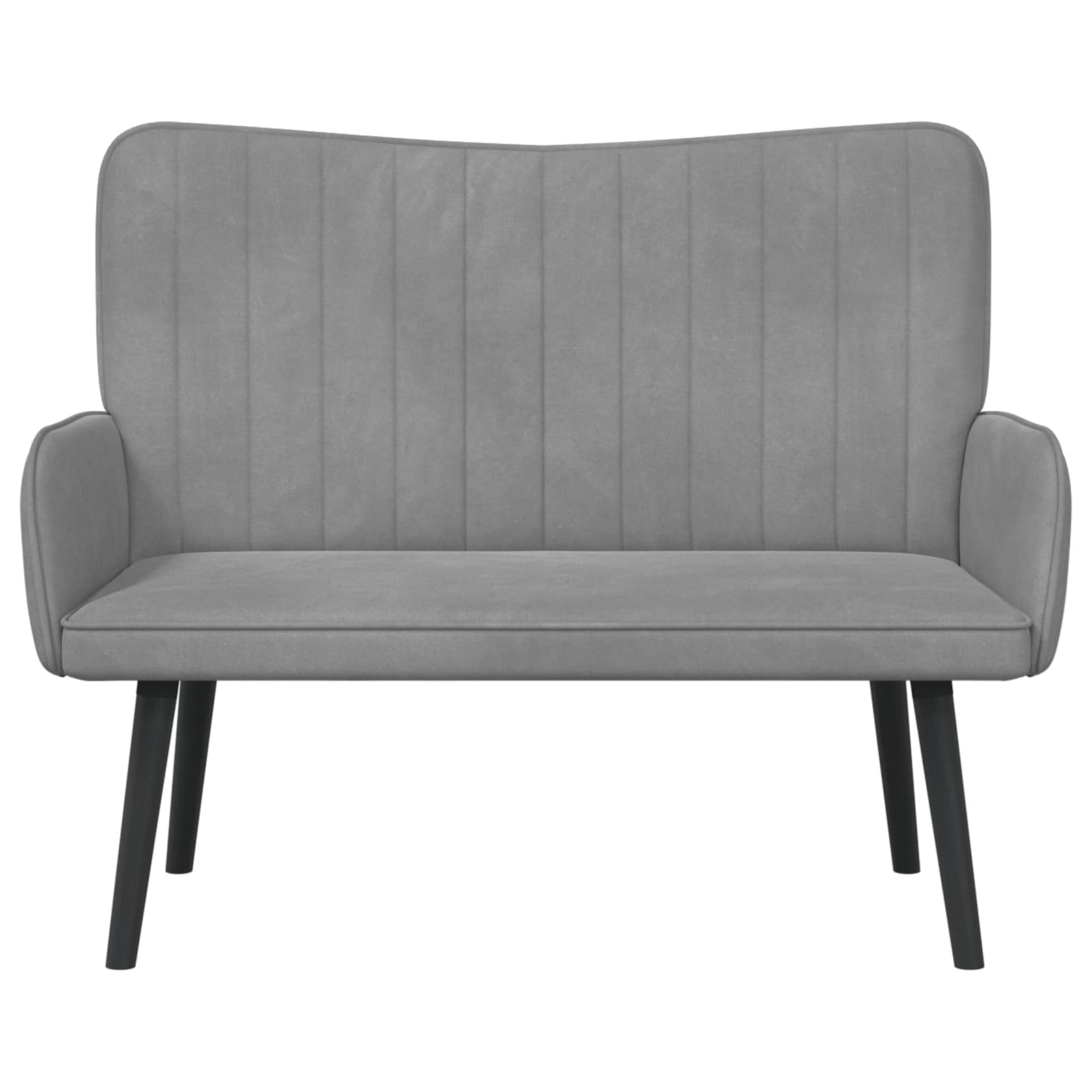 Canapé deux places Gris clair 115 x 61 x 87 cm Velours - XIOS