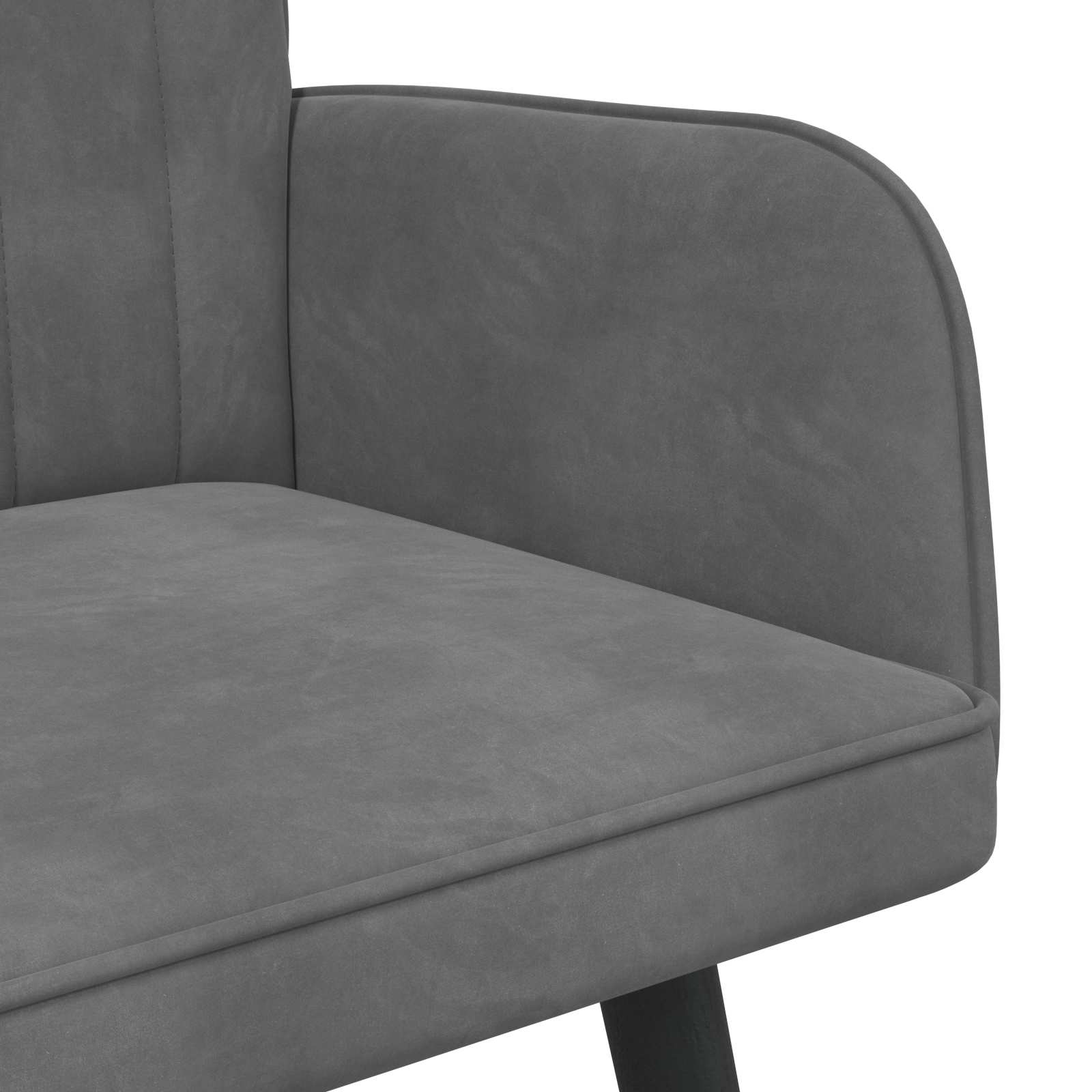 Canapé deux places Gris foncé 115 x 61 x 87 cm Velours - XIOS