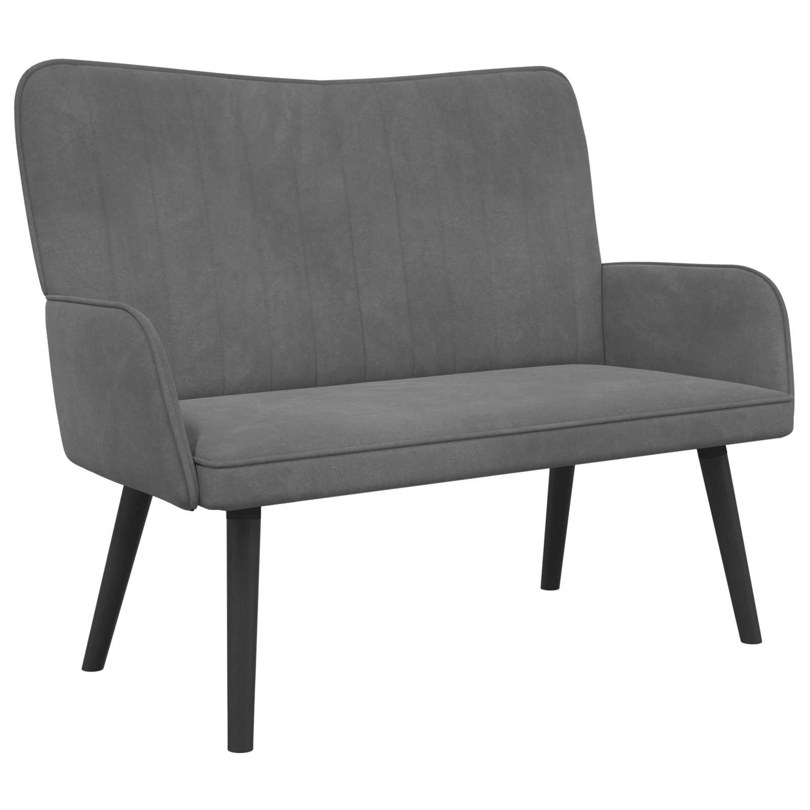 Canapé deux places Gris foncé 115 x 61 x 87 cm Velours - XIOS
