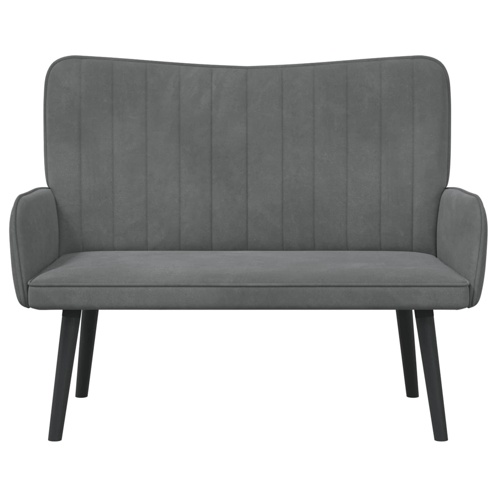 Canapé deux places Gris foncé 115 x 61 x 87 cm Velours - XIOS