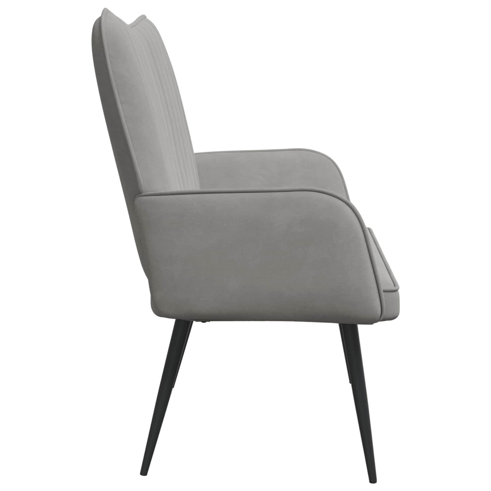 Canapé deux places Gris clair 115 x 61 x 87 cm Velours - XIOS