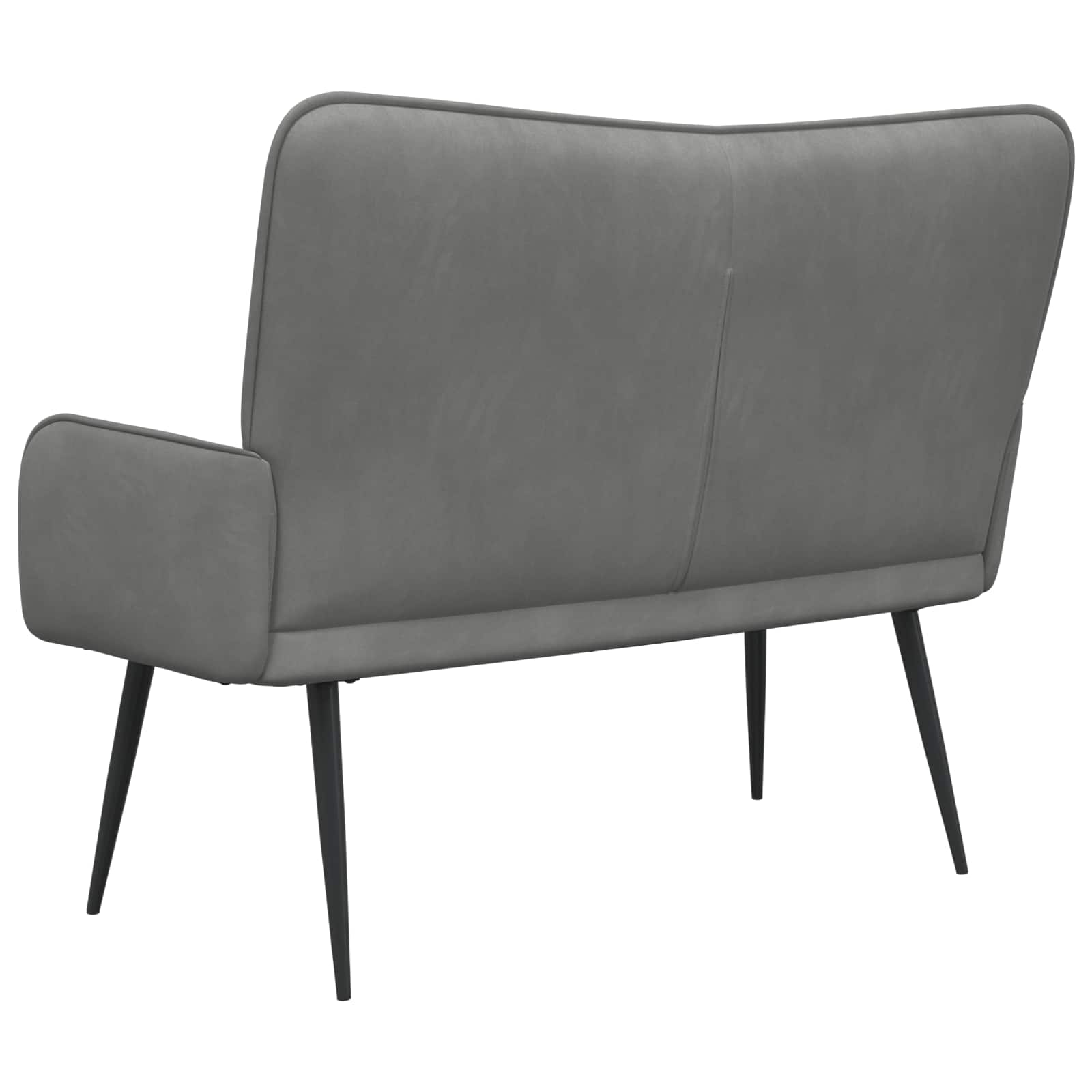 Canapé deux places Gris foncé 115 x 61 x 87 cm Velours - XIOS