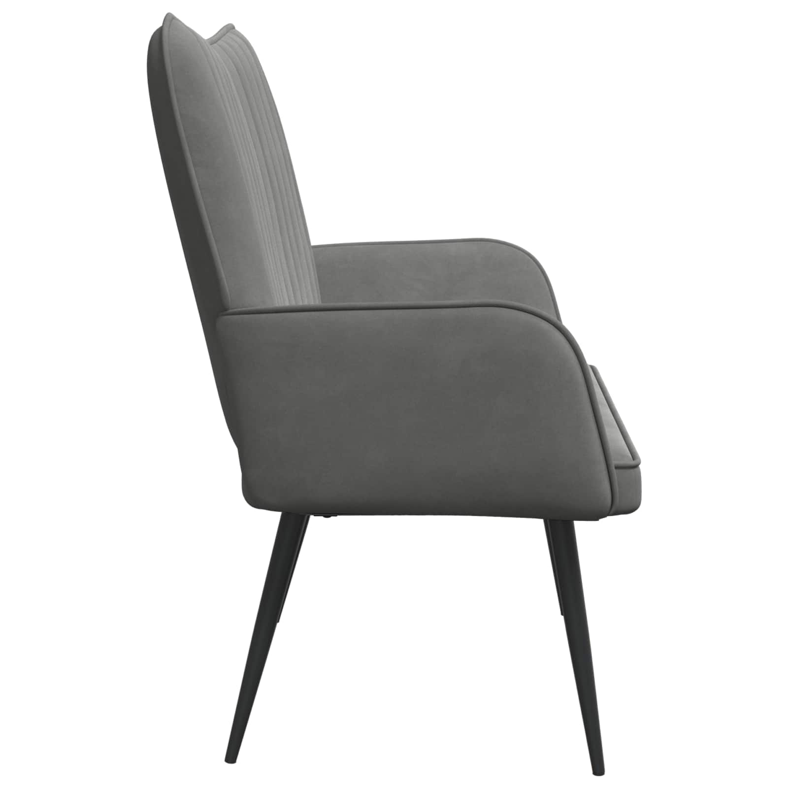 Canapé deux places Gris foncé 115 x 61 x 87 cm Velours - XIOS