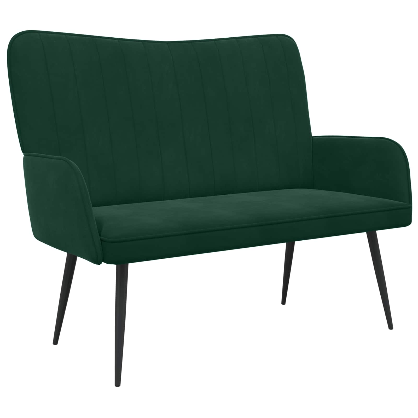 Canapé deux places Vert foncé 115 x 61 x 87 cm Velours - XIOS
