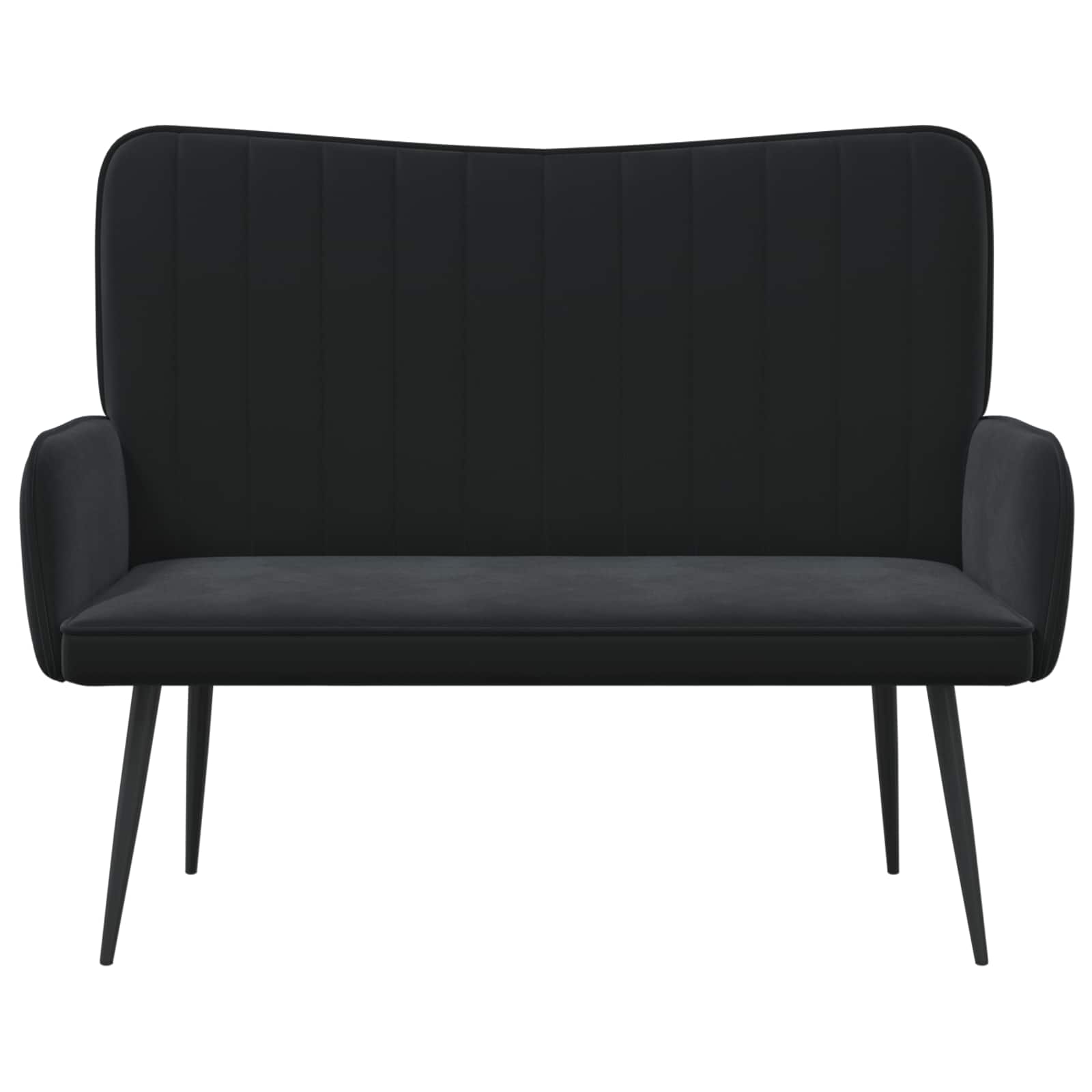 Canapé deux places Noir 115 x 61 x 87 cm Velours - XIOS