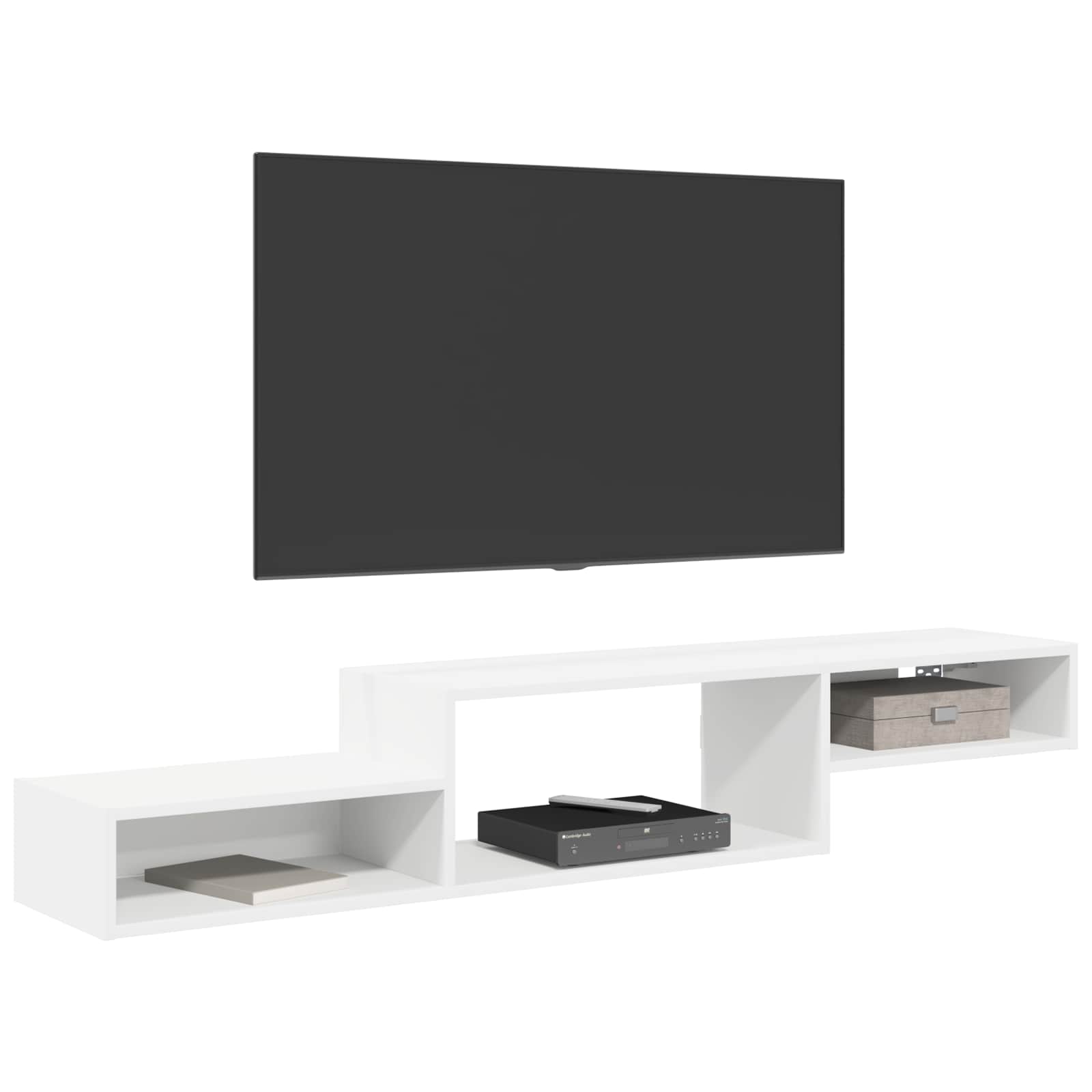 Meuble TV mural Montage mural Blanc 150 x 28 x 26 cm - XIOS