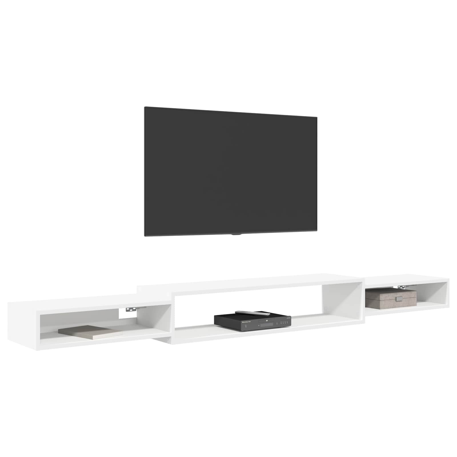Meuble TV mural Montage mural Blanc 220 x 28 x 21 cm - XIOS