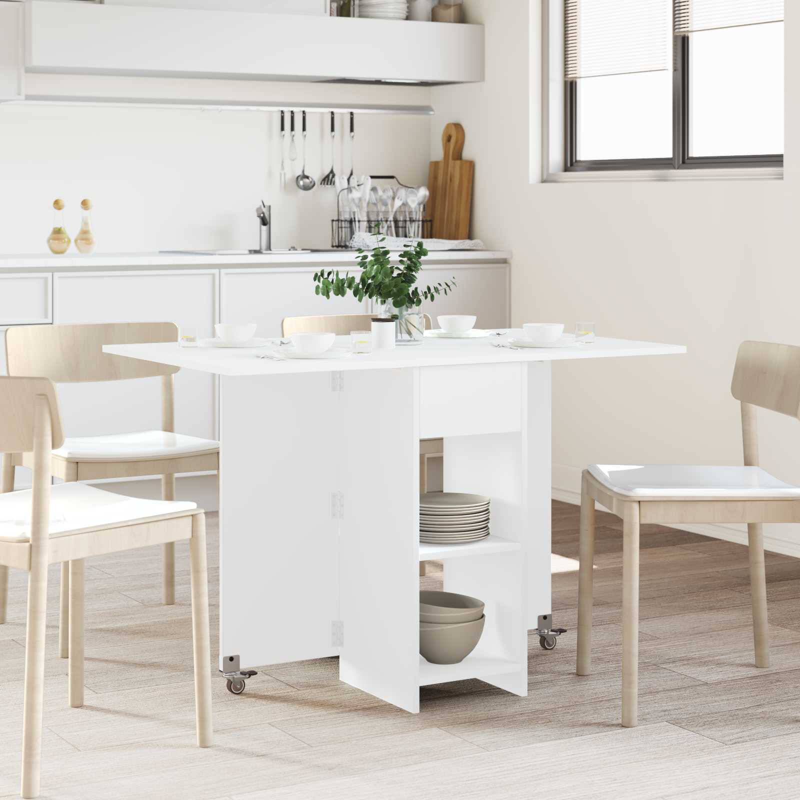 Table à dîner 115 x 70 x 75 cm Bois d'ingénierie Blanc - XIOS