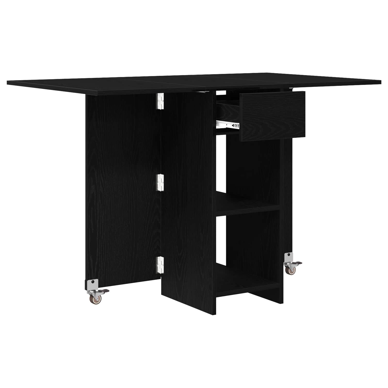 Table à dîner 115 x 70 x 75 cm Bois d'ingénierie Chêne noir - XIOS