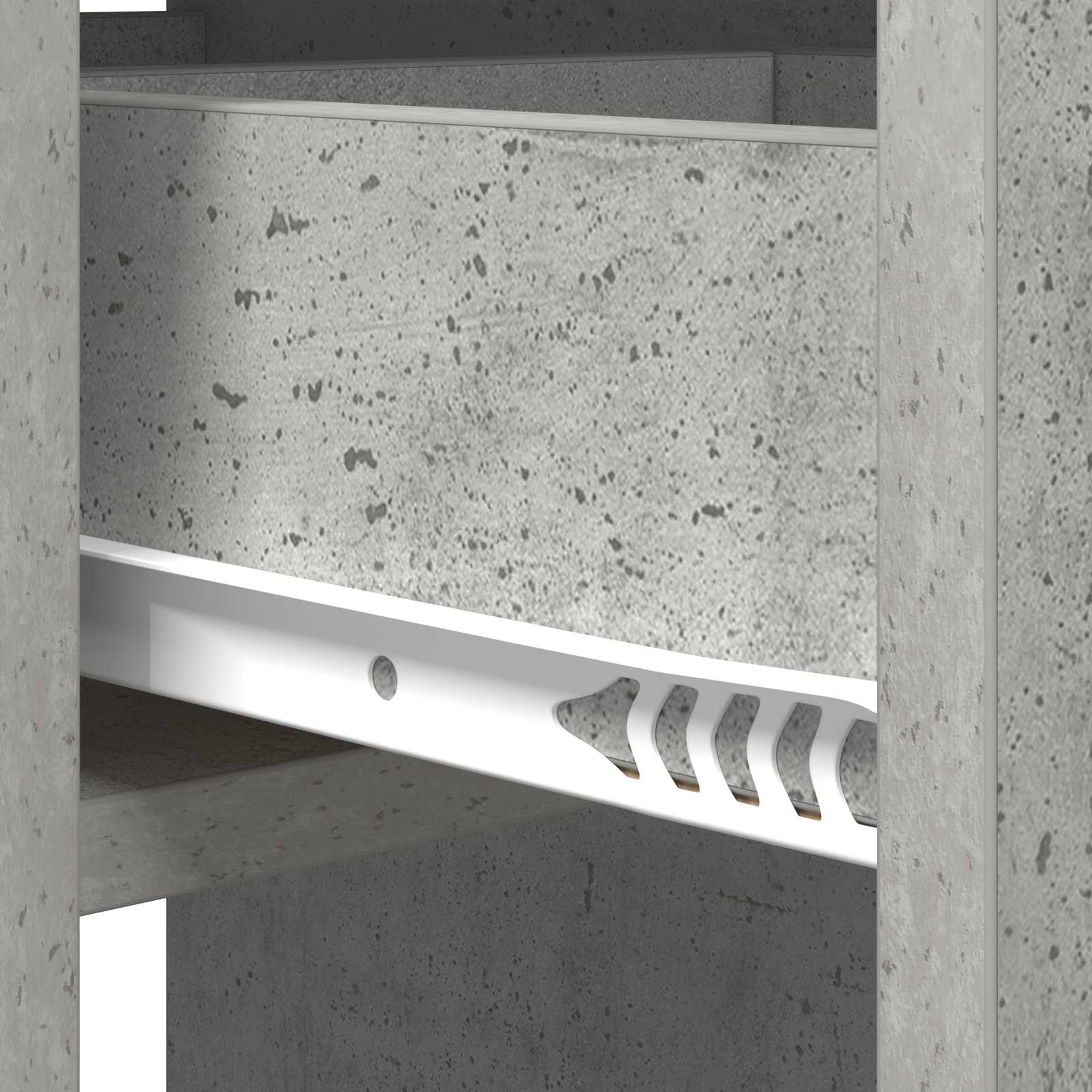 Table à dîner 115 x 70 x 75 cm Bois d'ingénierie Gris béton - XIOS