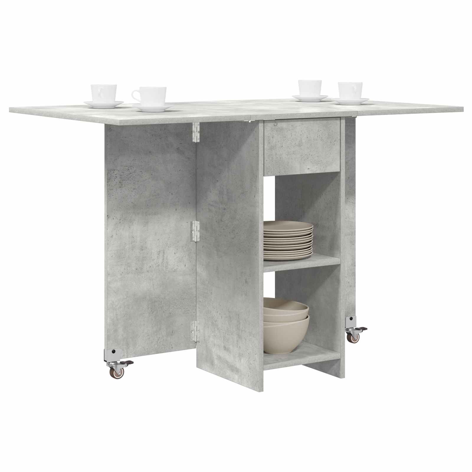 Table à dîner 115 x 70 x 75 cm Bois d'ingénierie Gris béton - XIOS