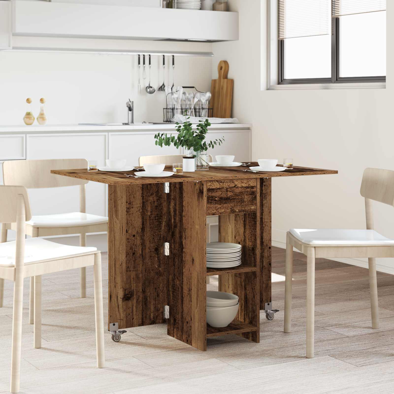 Table à dîner 115 x 70 x 75 cm Bois d'ingénierie Bois ancien - XIOS