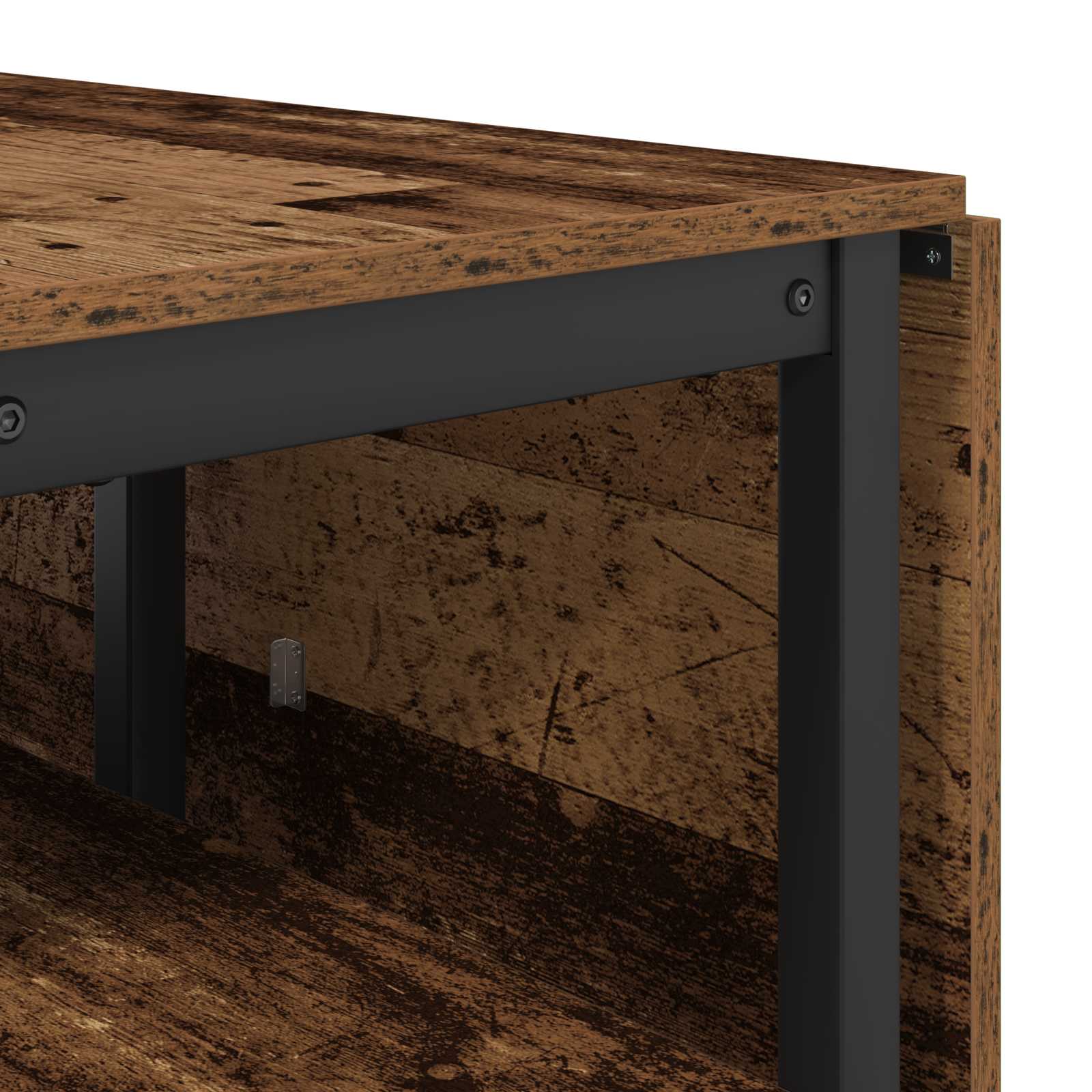 Table à dîner 122 x 80 x 76,5 cm Bois d'ingénierie Bois ancien - XIOS